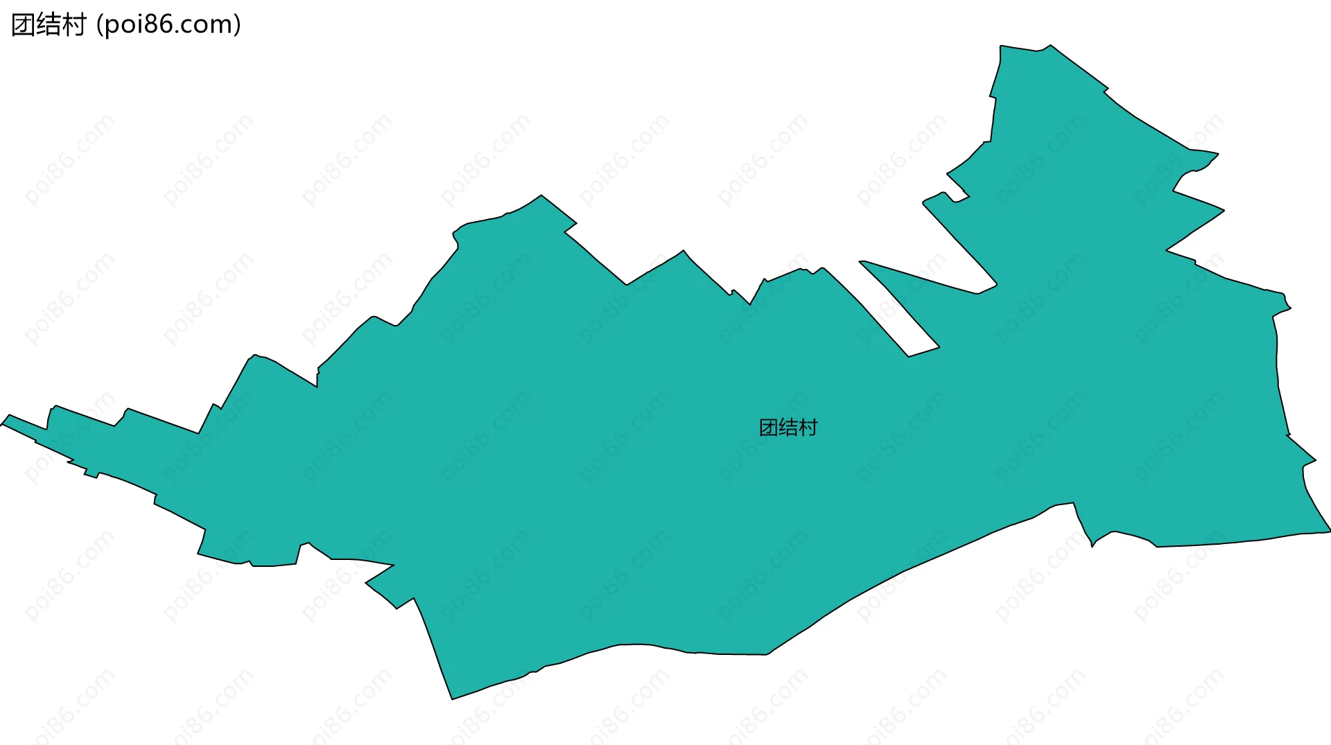 团结村边界地图