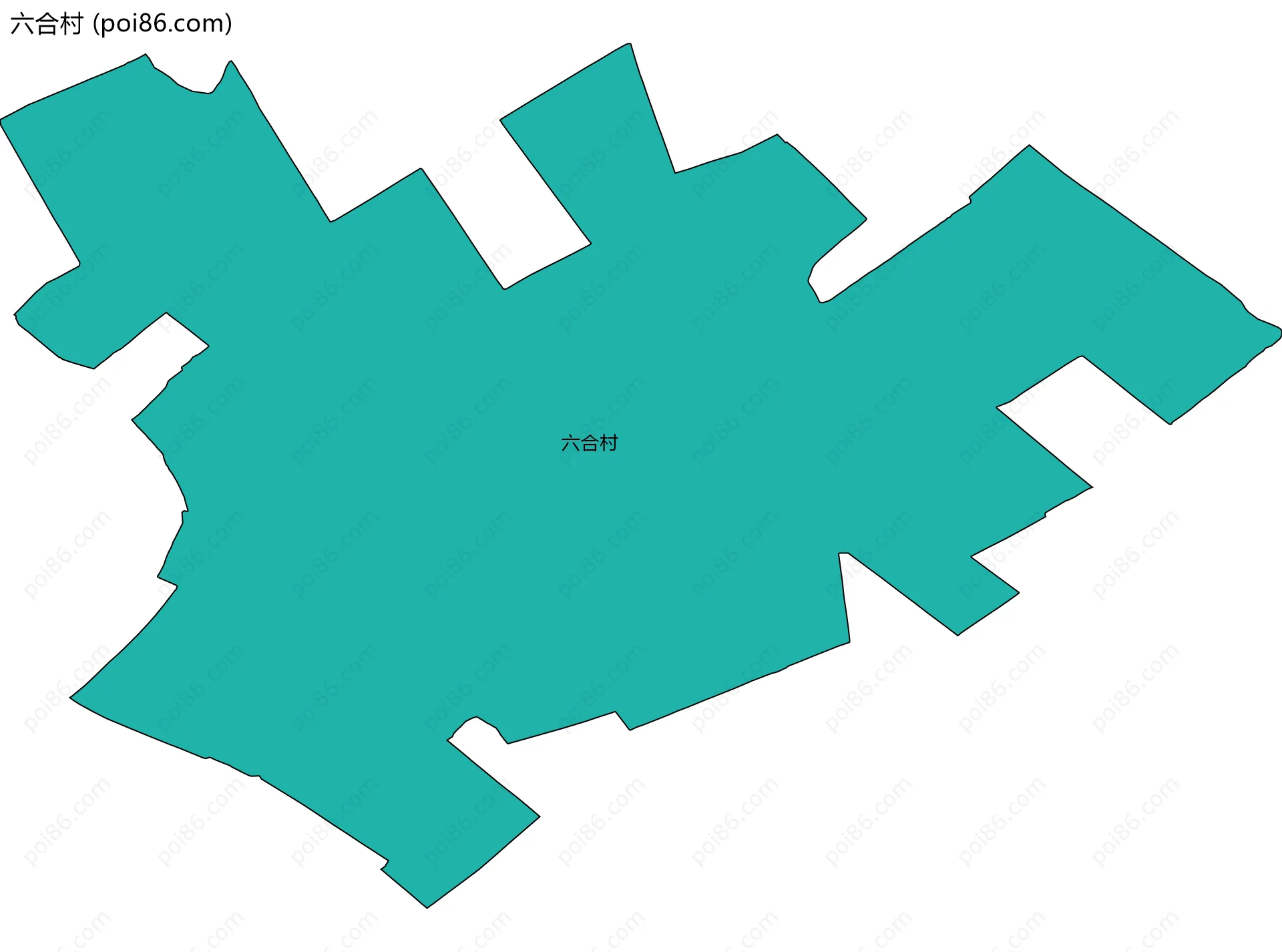 六合村边界地图