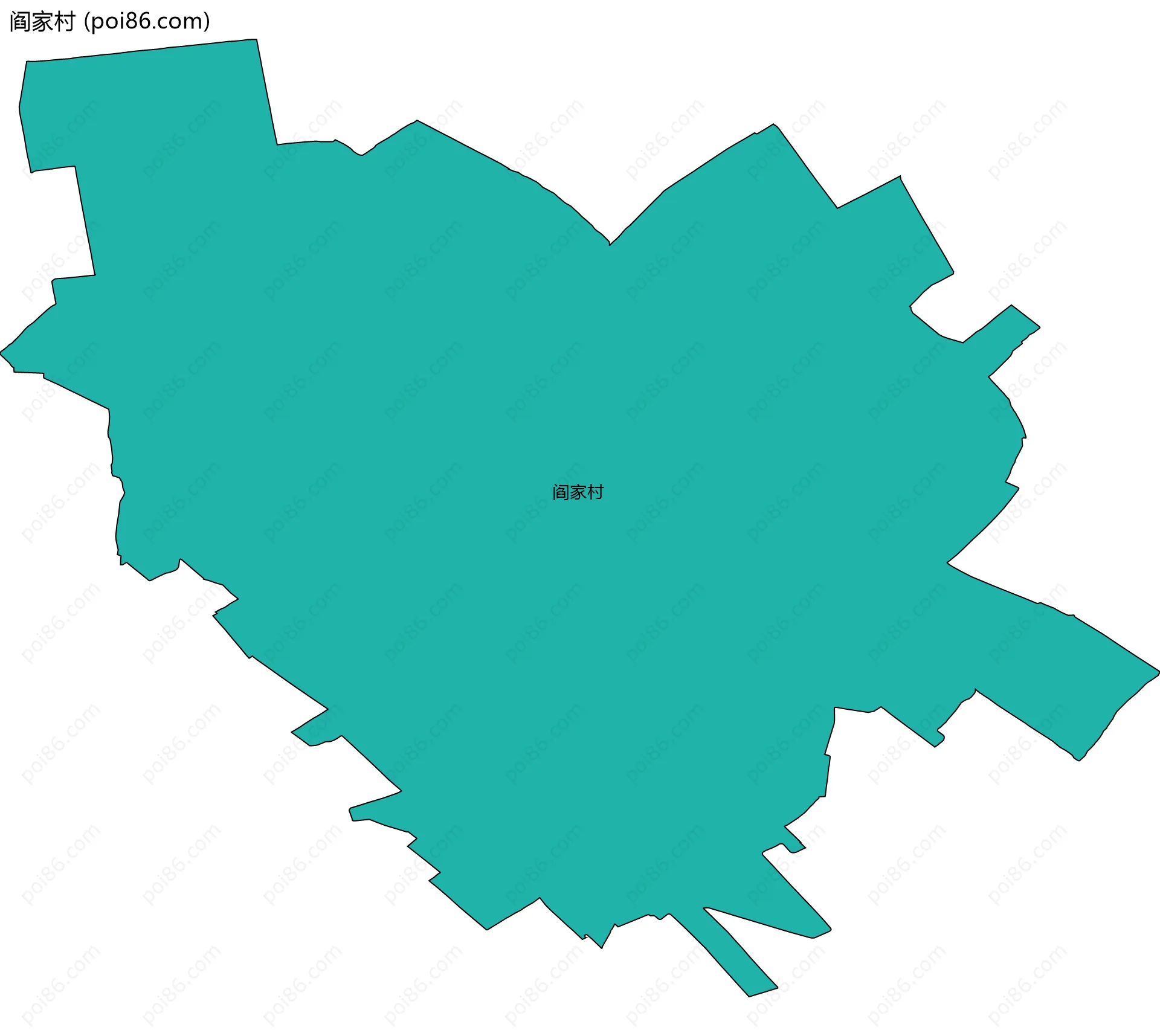 阎家村边界地图