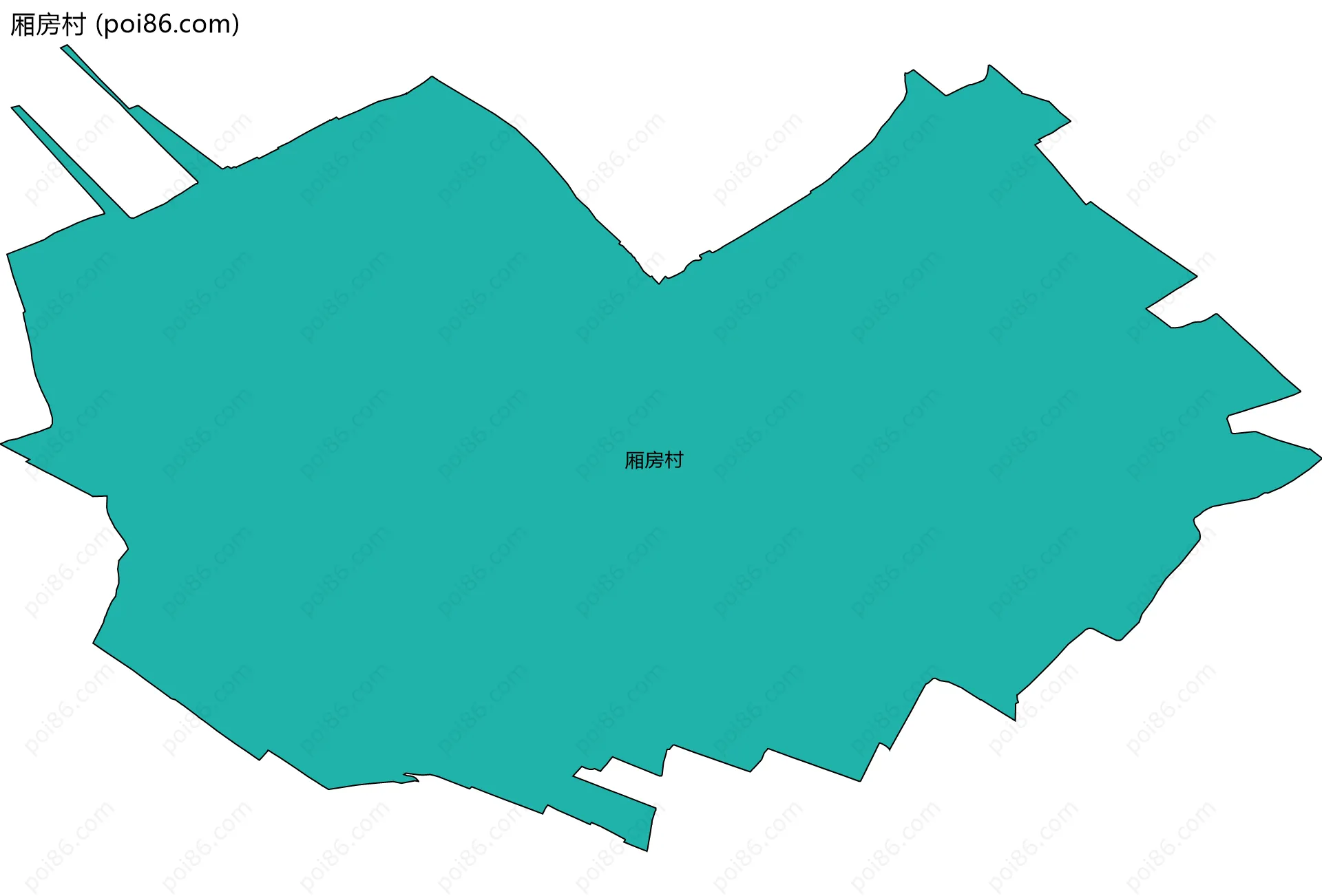 厢房村边界地图