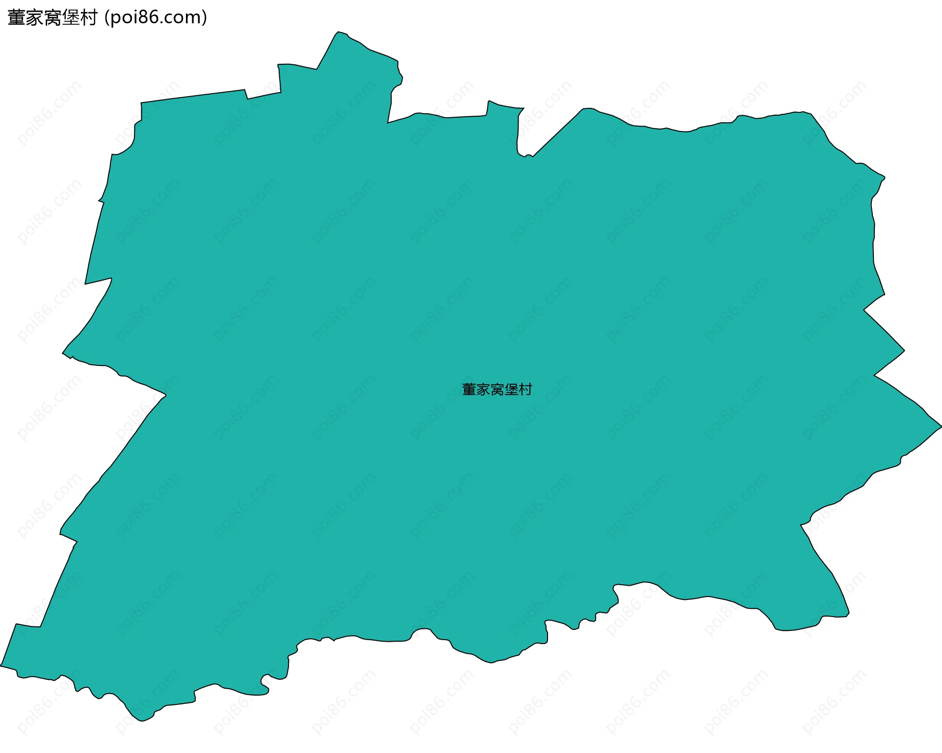 董家窝堡村边界地图