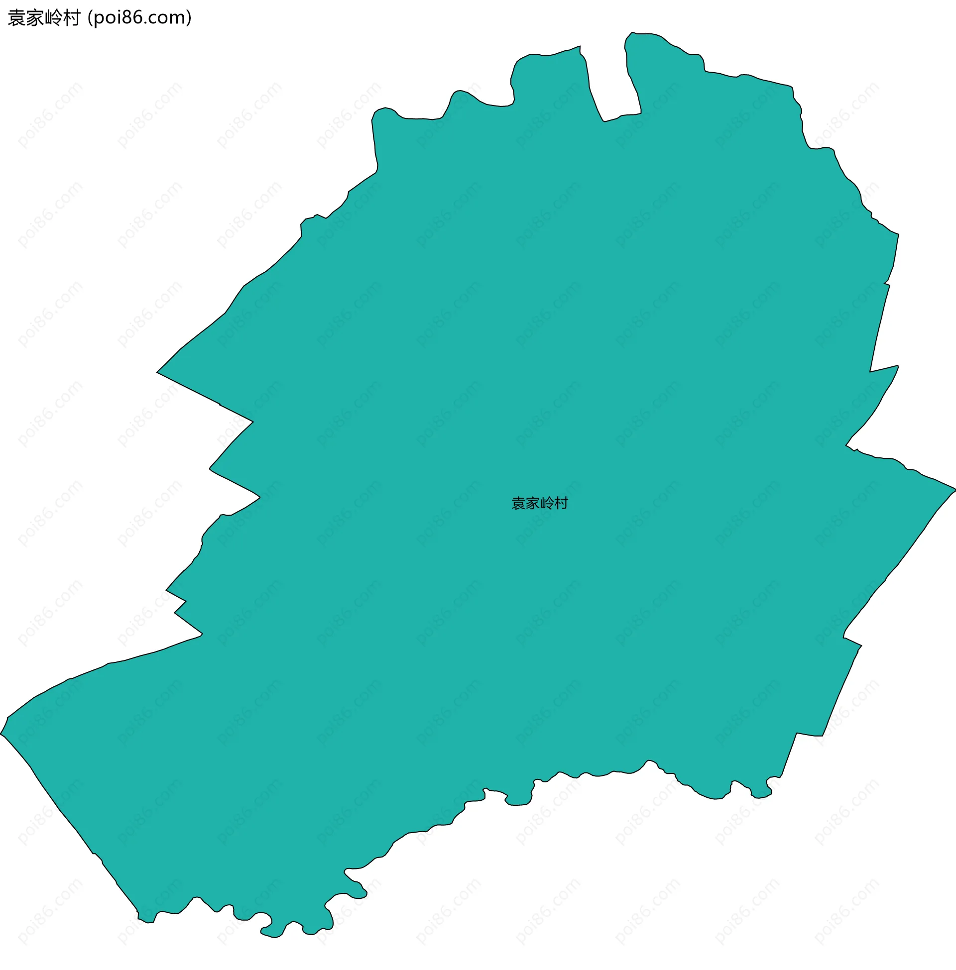 袁家岭村边界地图