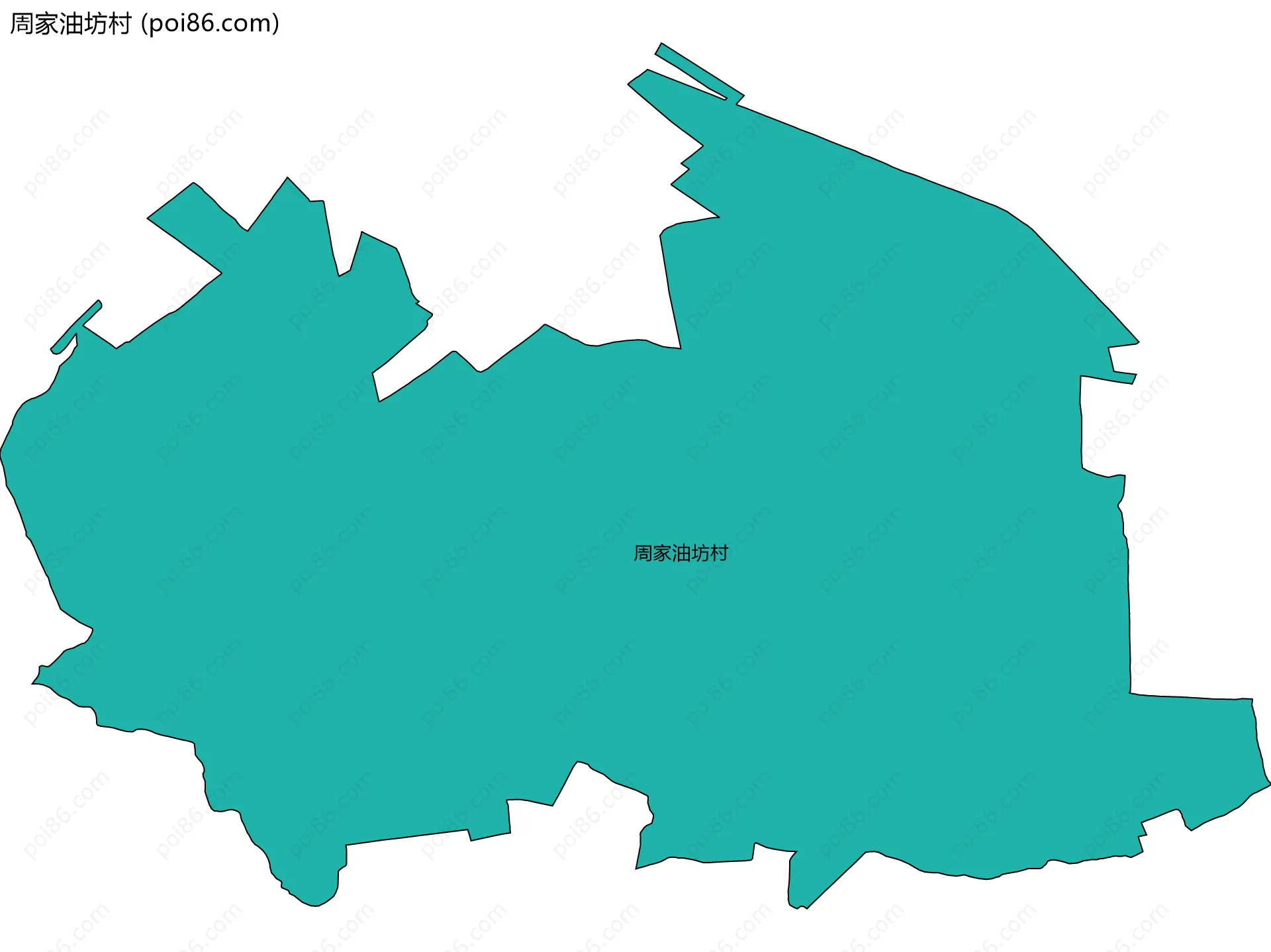 周家油坊村边界地图