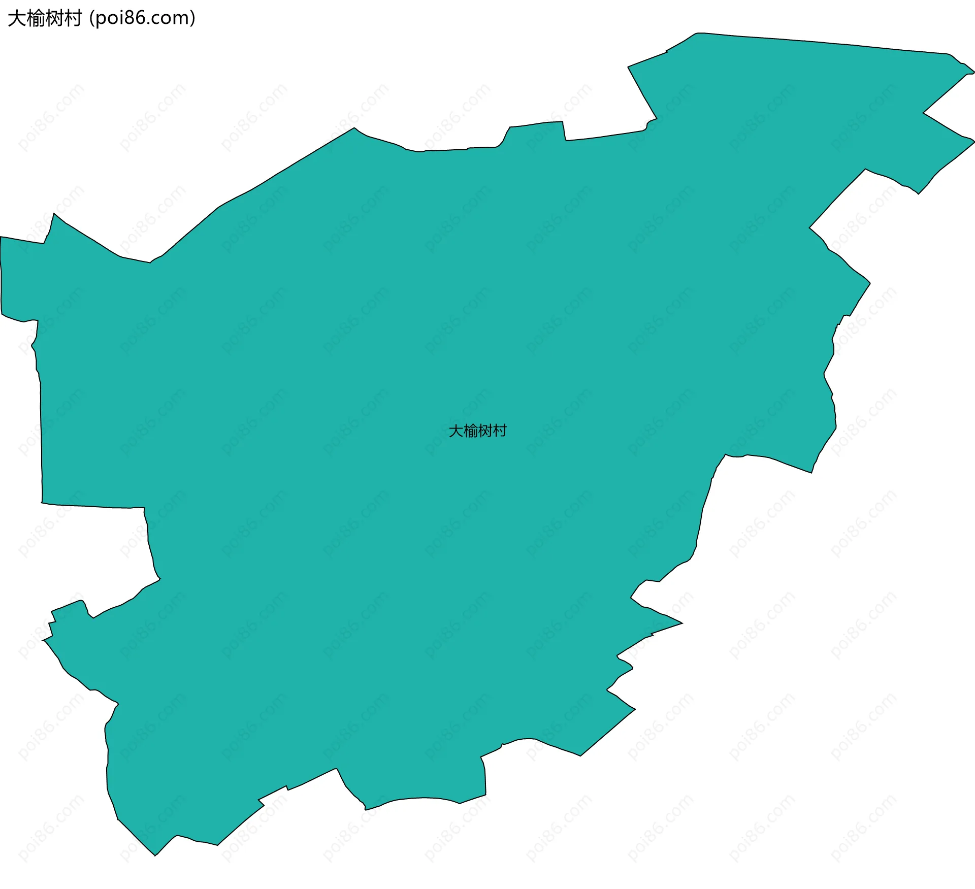 大榆树村边界地图