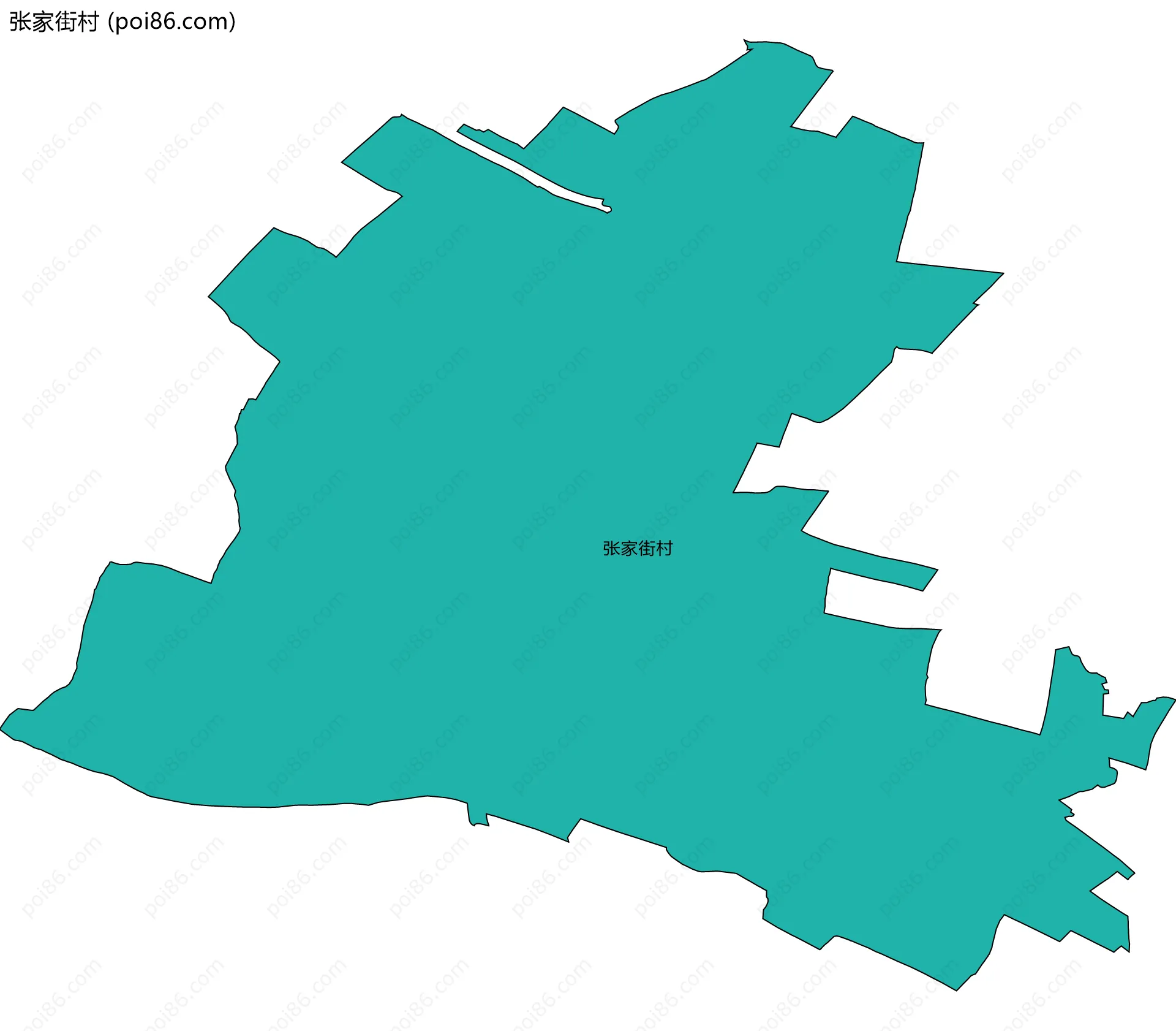 张家街村边界地图