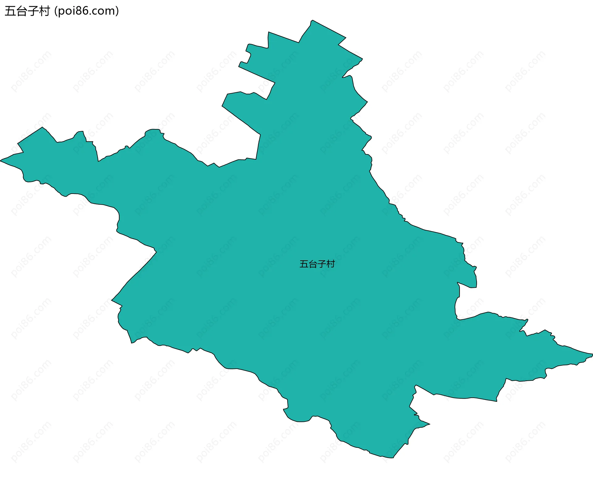 五台子村边界地图