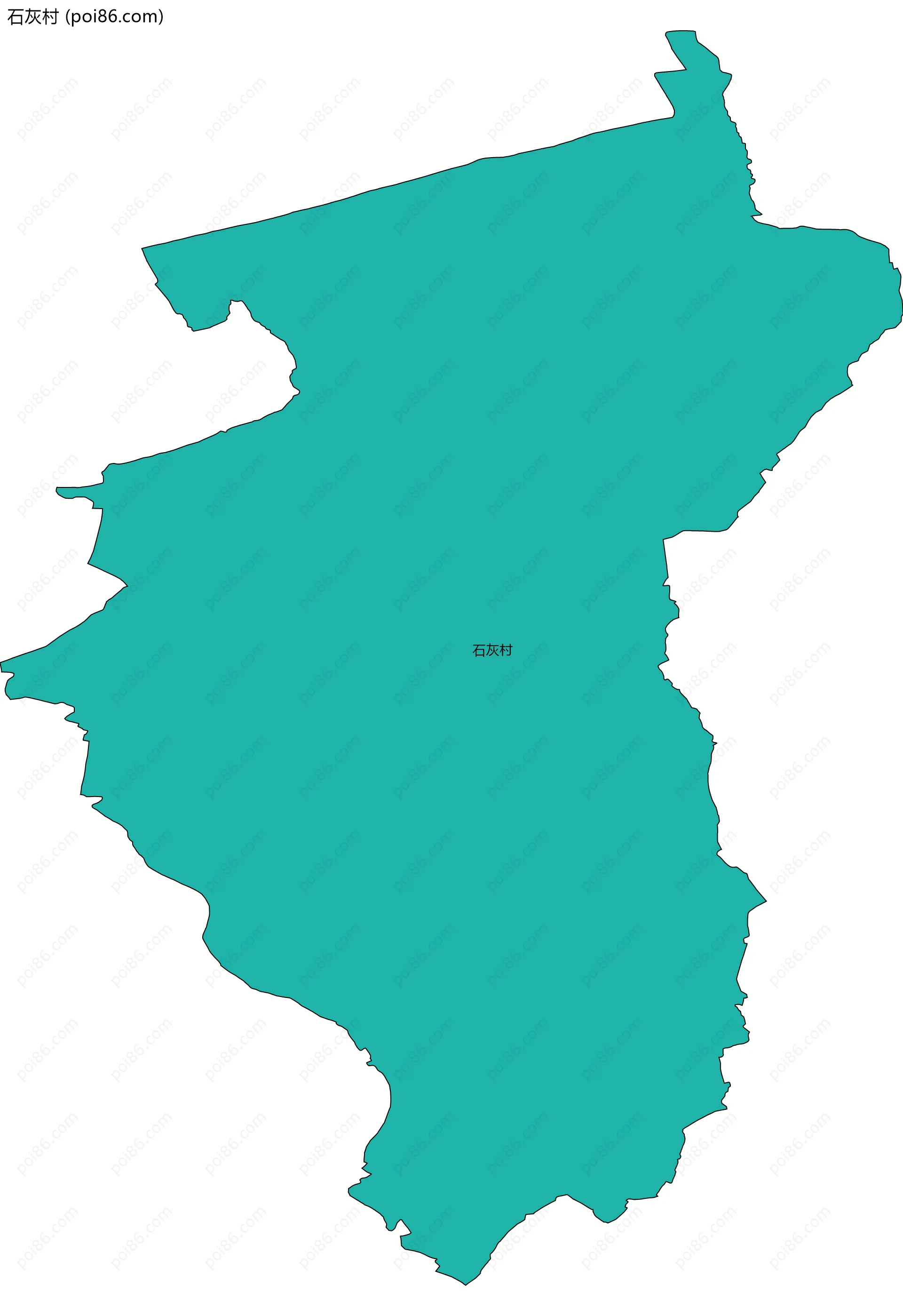 石灰村边界地图