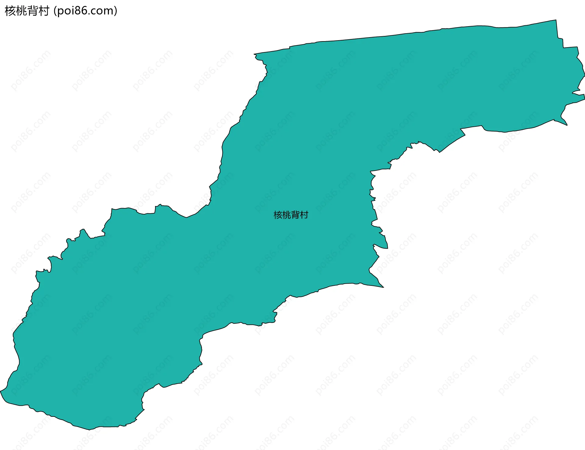 核桃背村边界地图