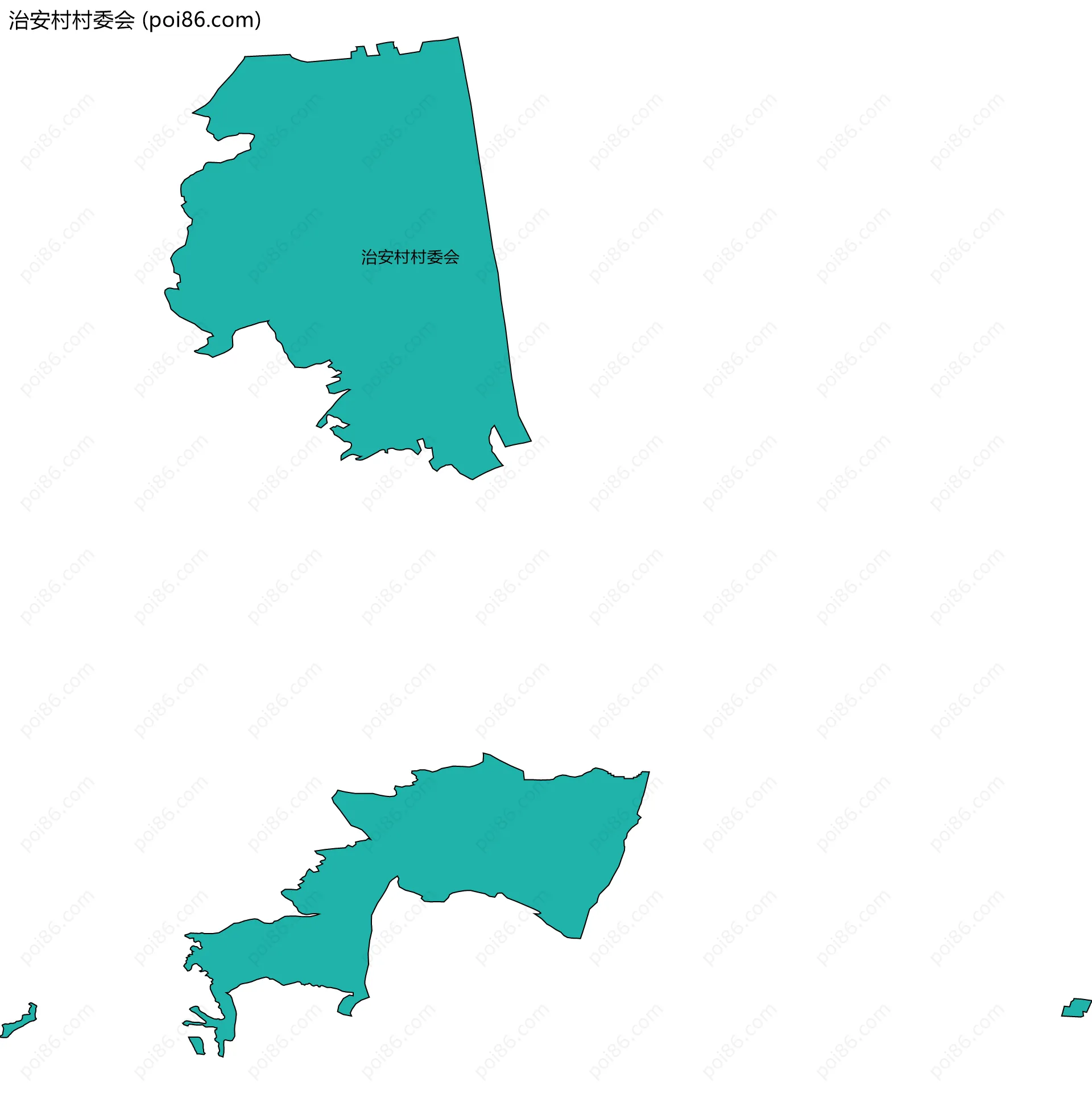 治安村村委会边界地图