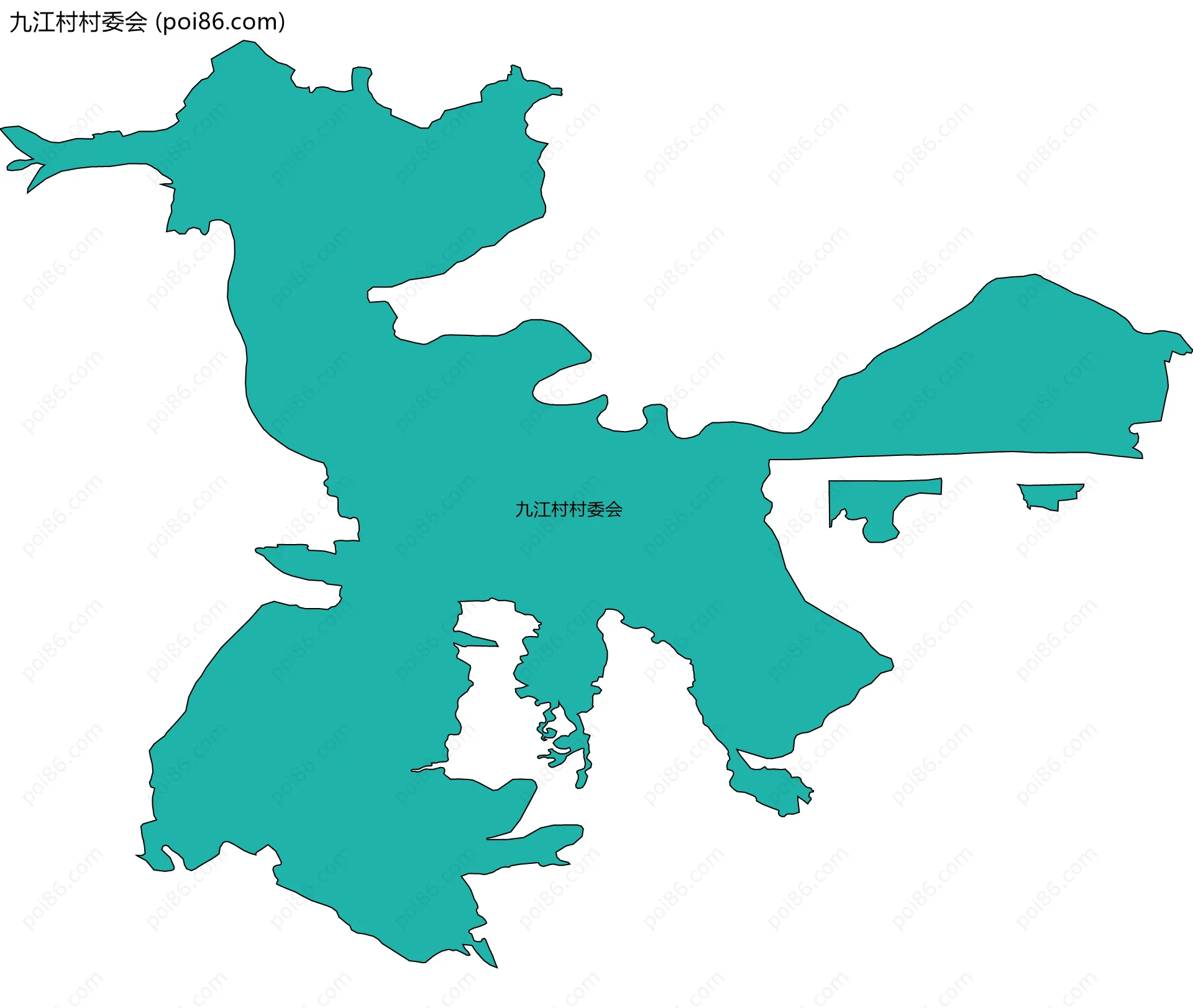 九江村村委会边界地图