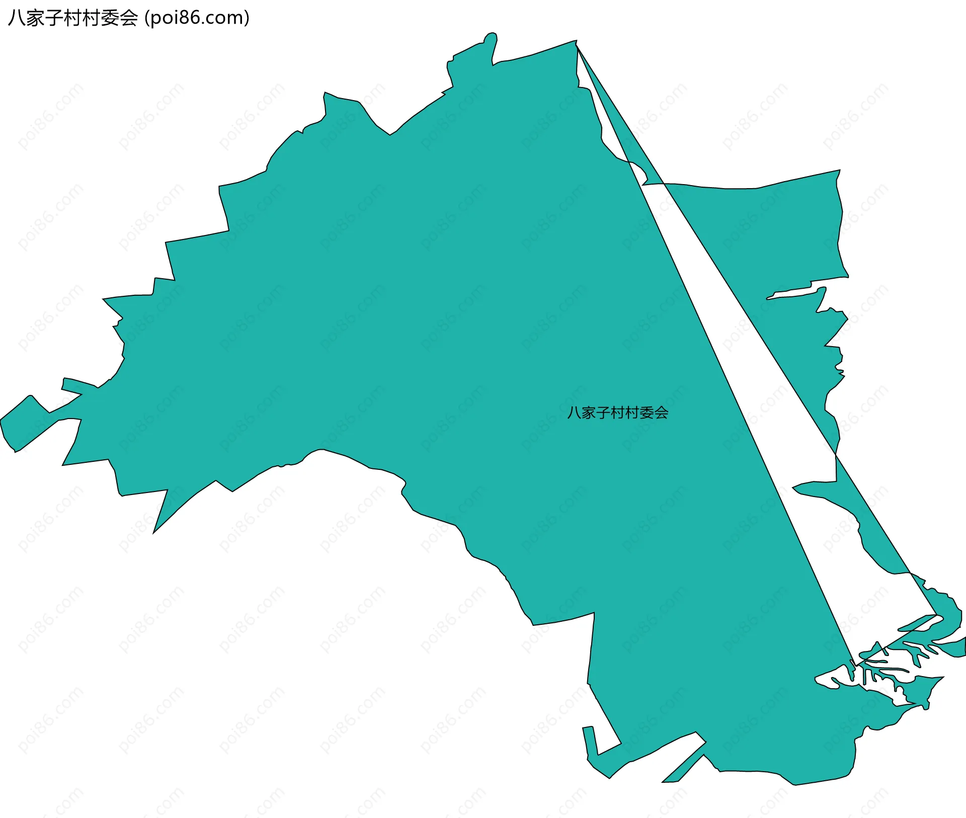 八家子村村委会边界地图