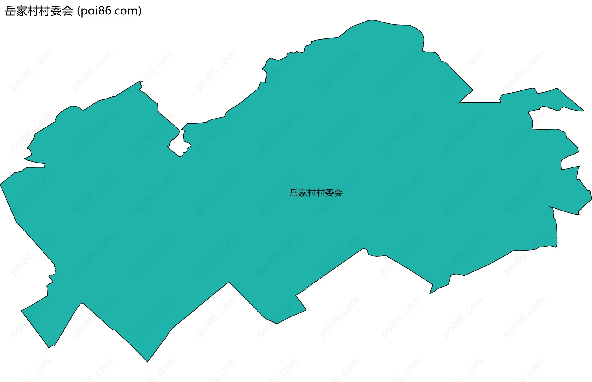岳家村村委会边界地图