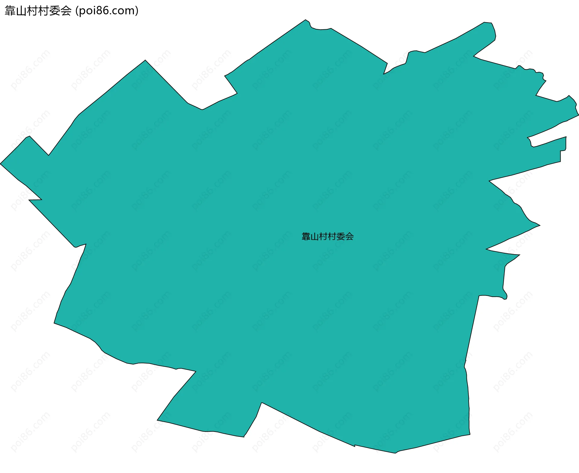靠山村村委会边界地图