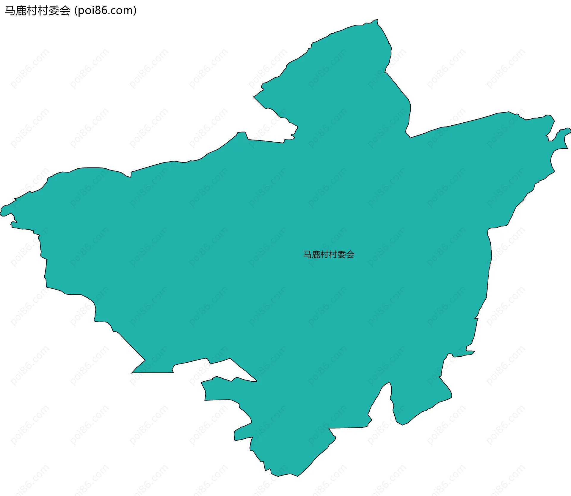 马鹿村村委会边界地图