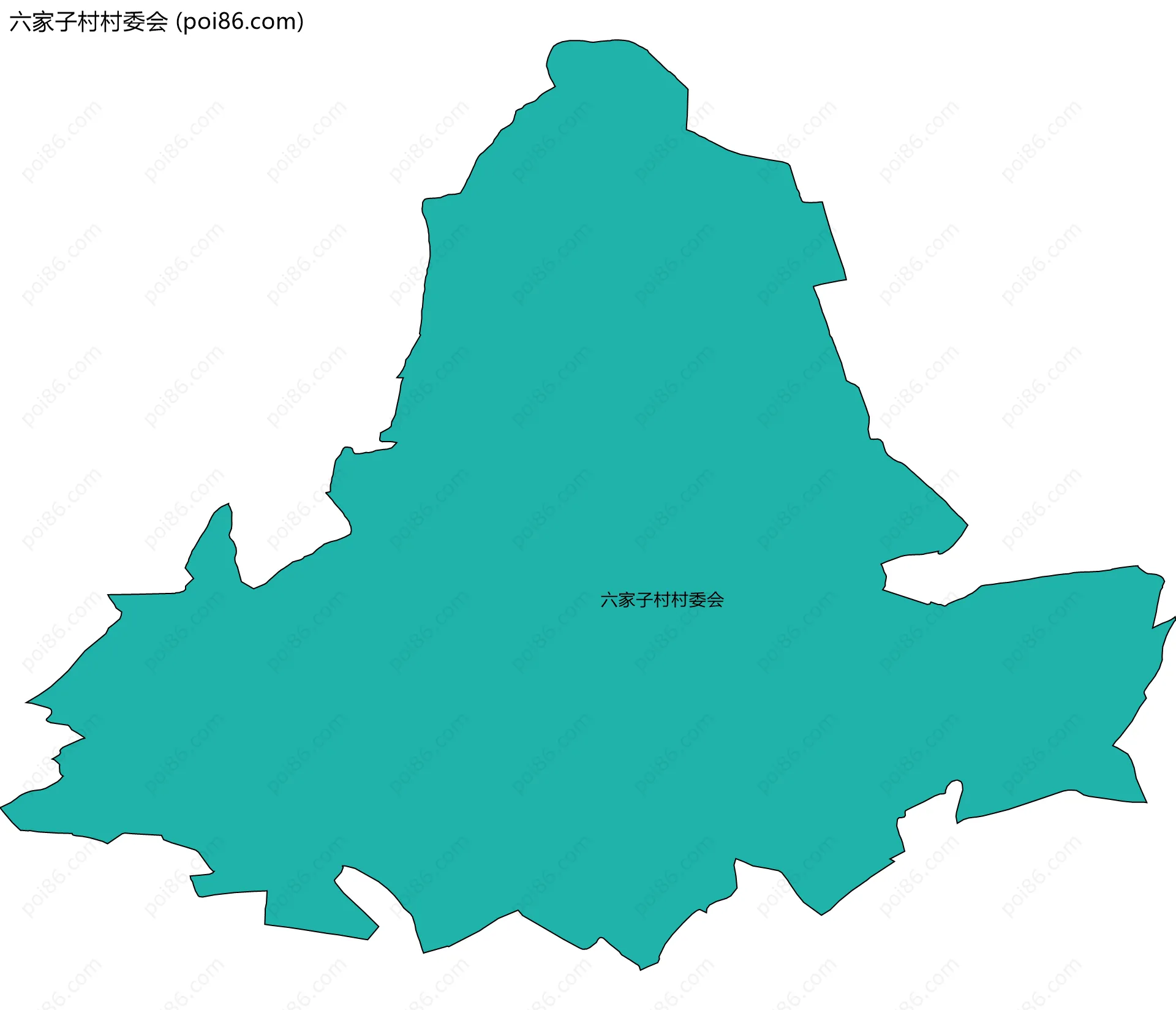 六家子村村委会边界地图