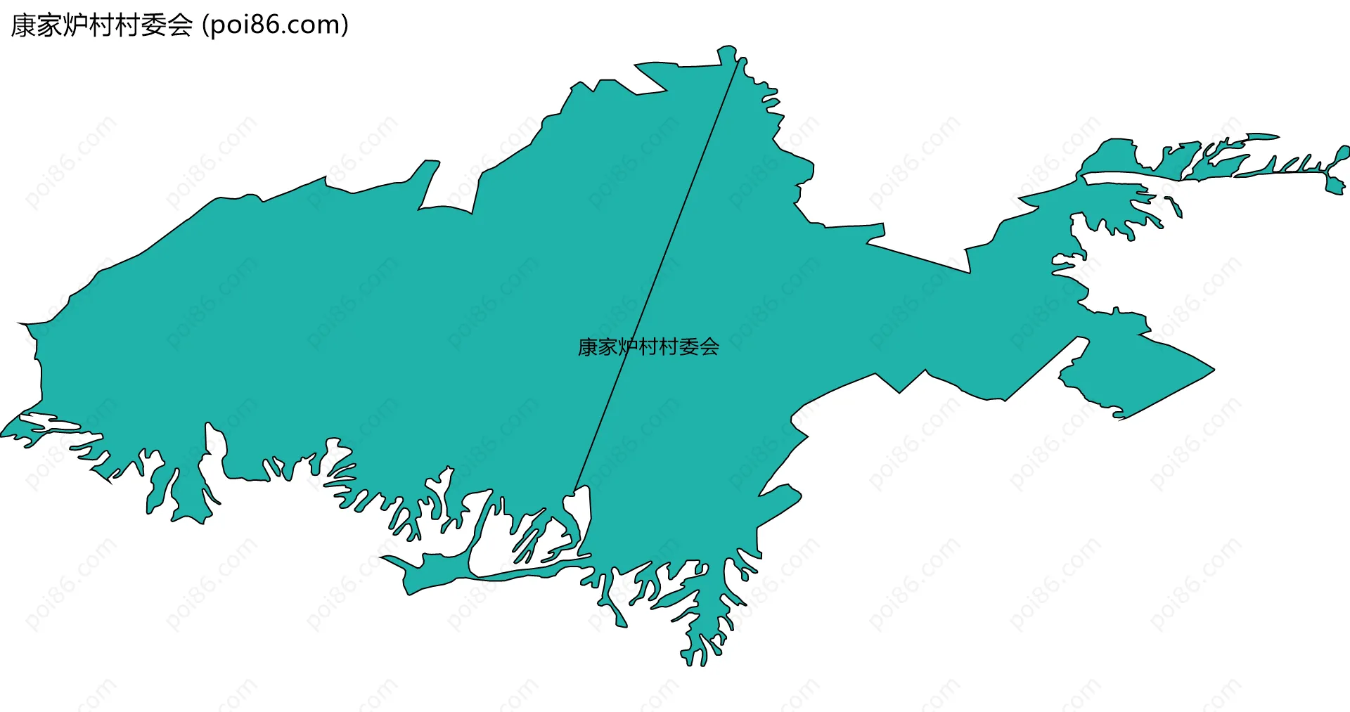 康家炉村村委会边界地图