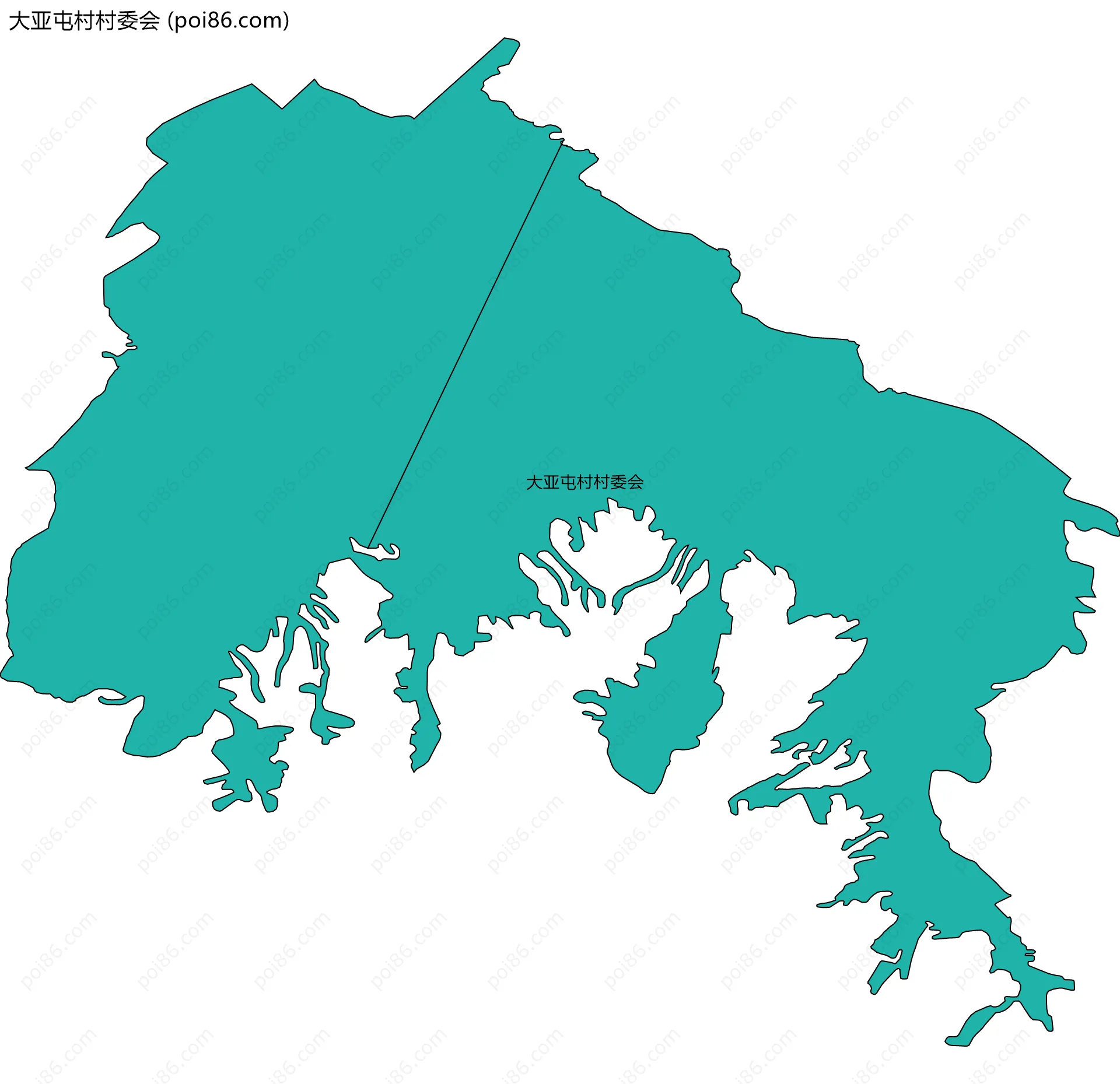 大亚屯村村委会边界地图