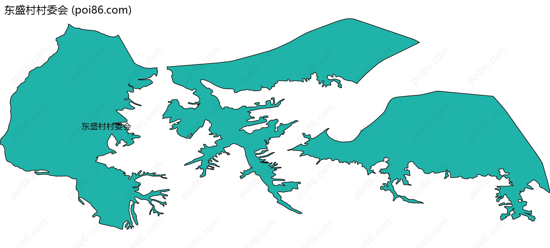 东盛村村委会边界地图