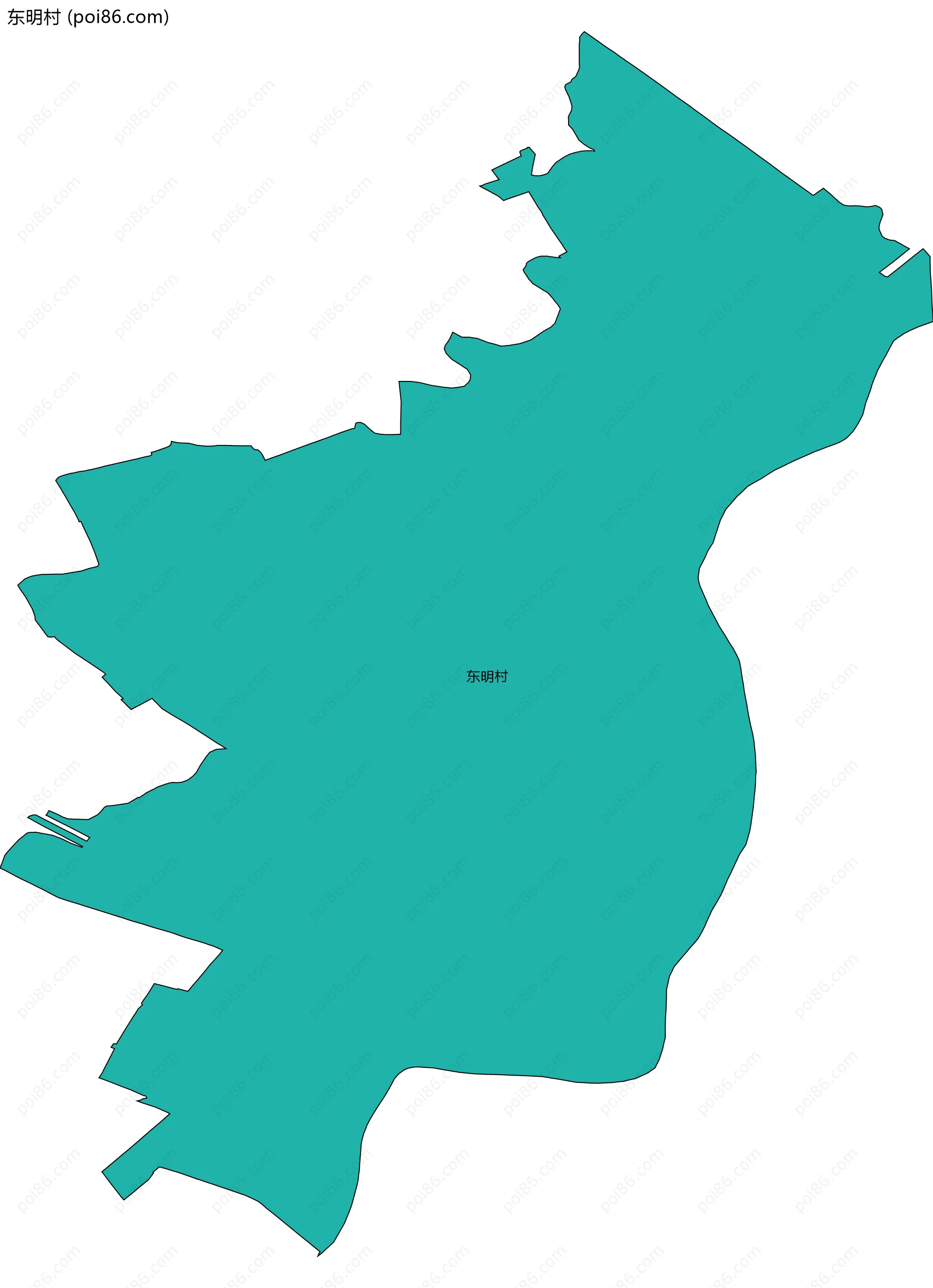 东明村边界地图