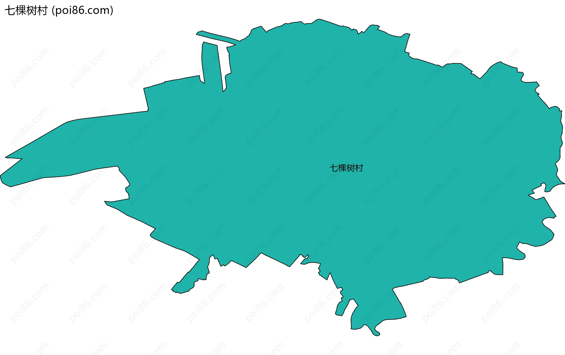 七棵树村边界地图
