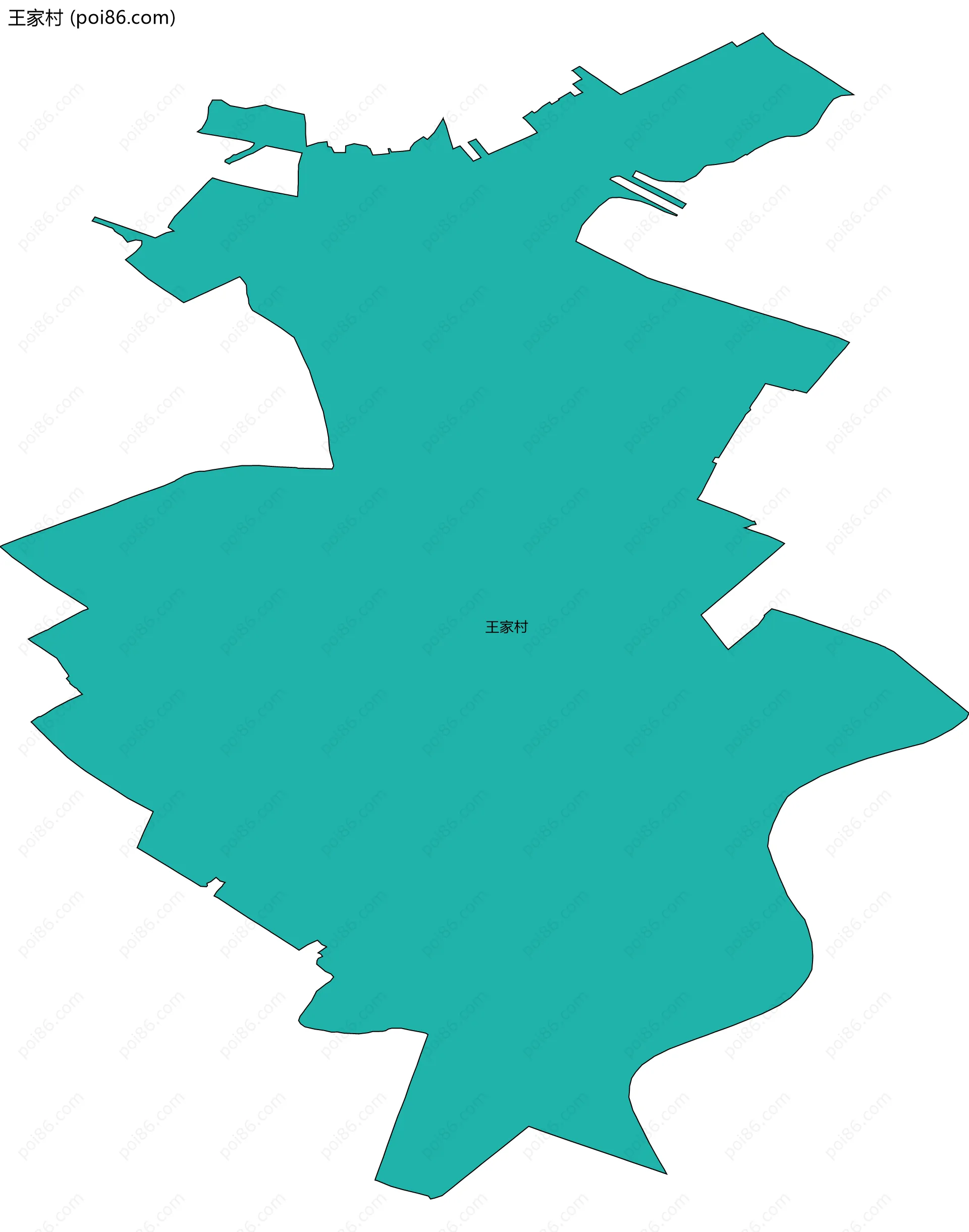 王家村边界地图