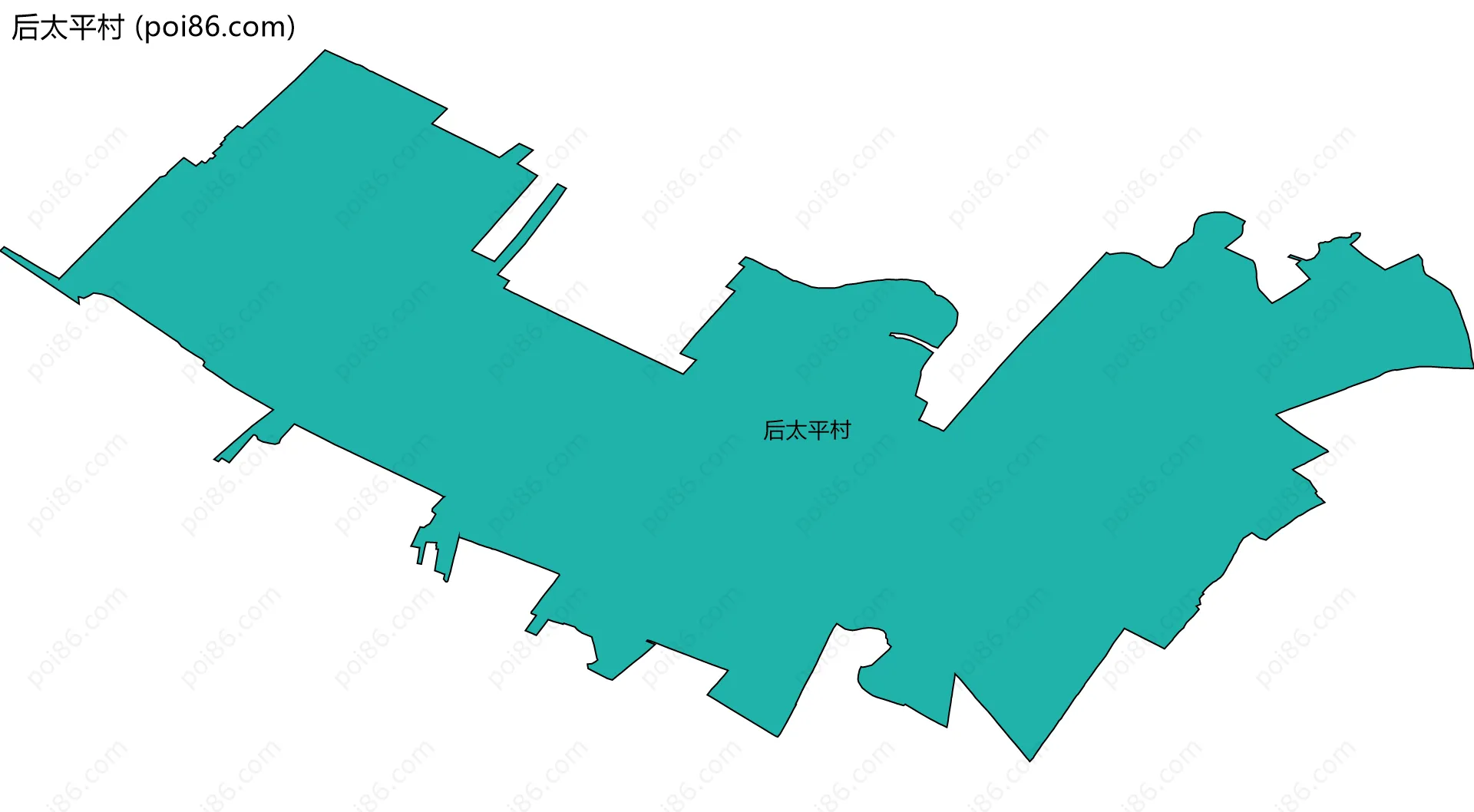 后太平村边界地图