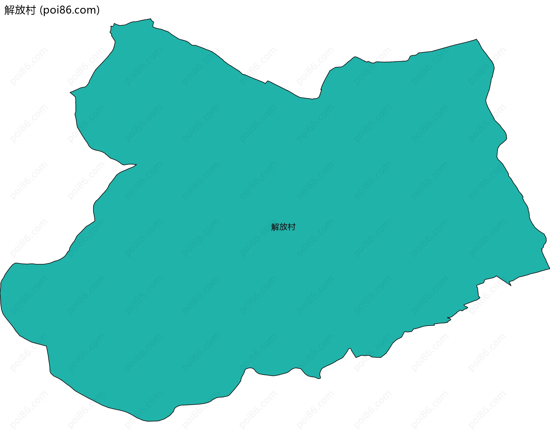 解放村边界地图