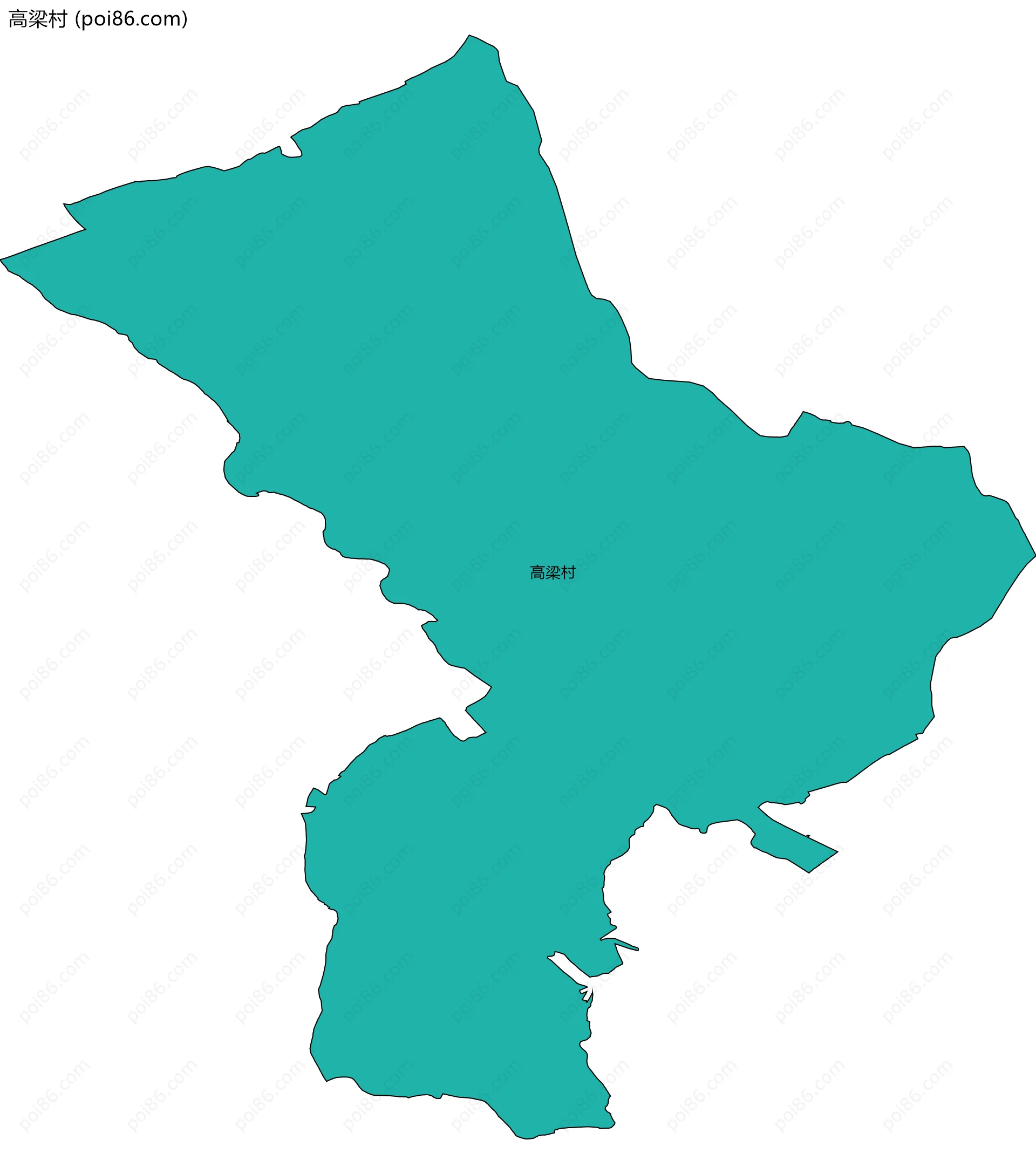 高梁村边界地图