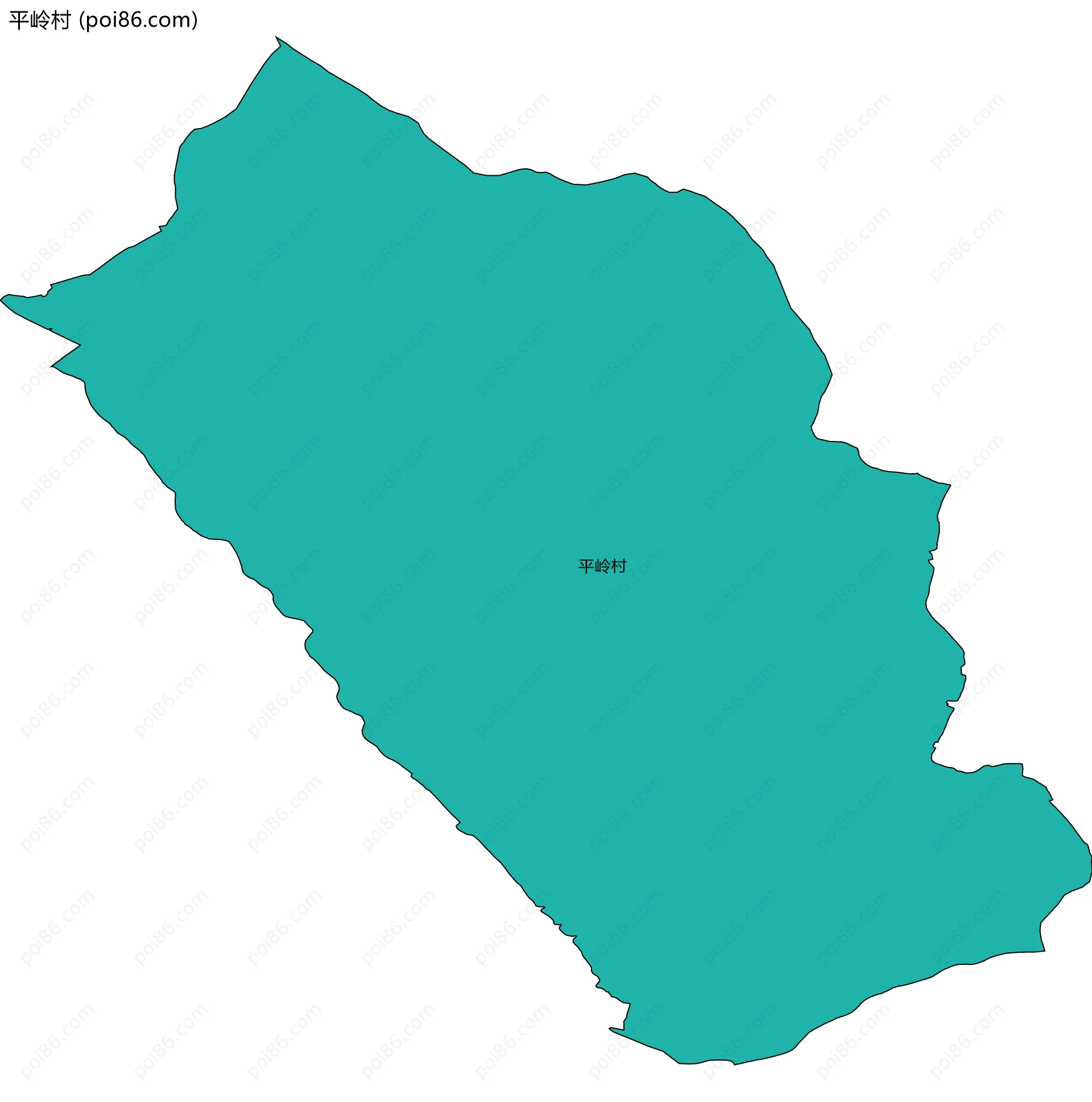平岭村边界地图