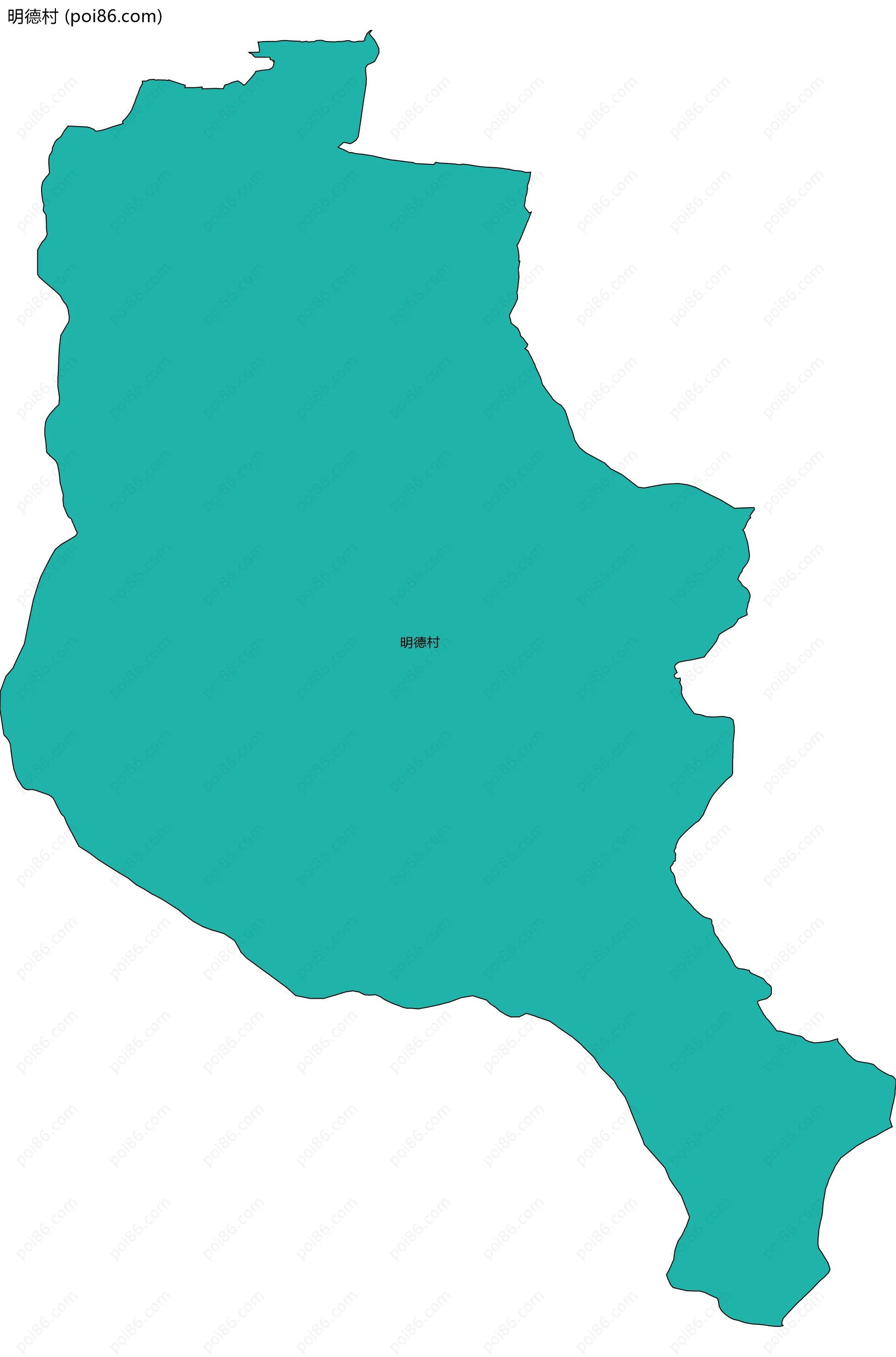 明德村边界地图