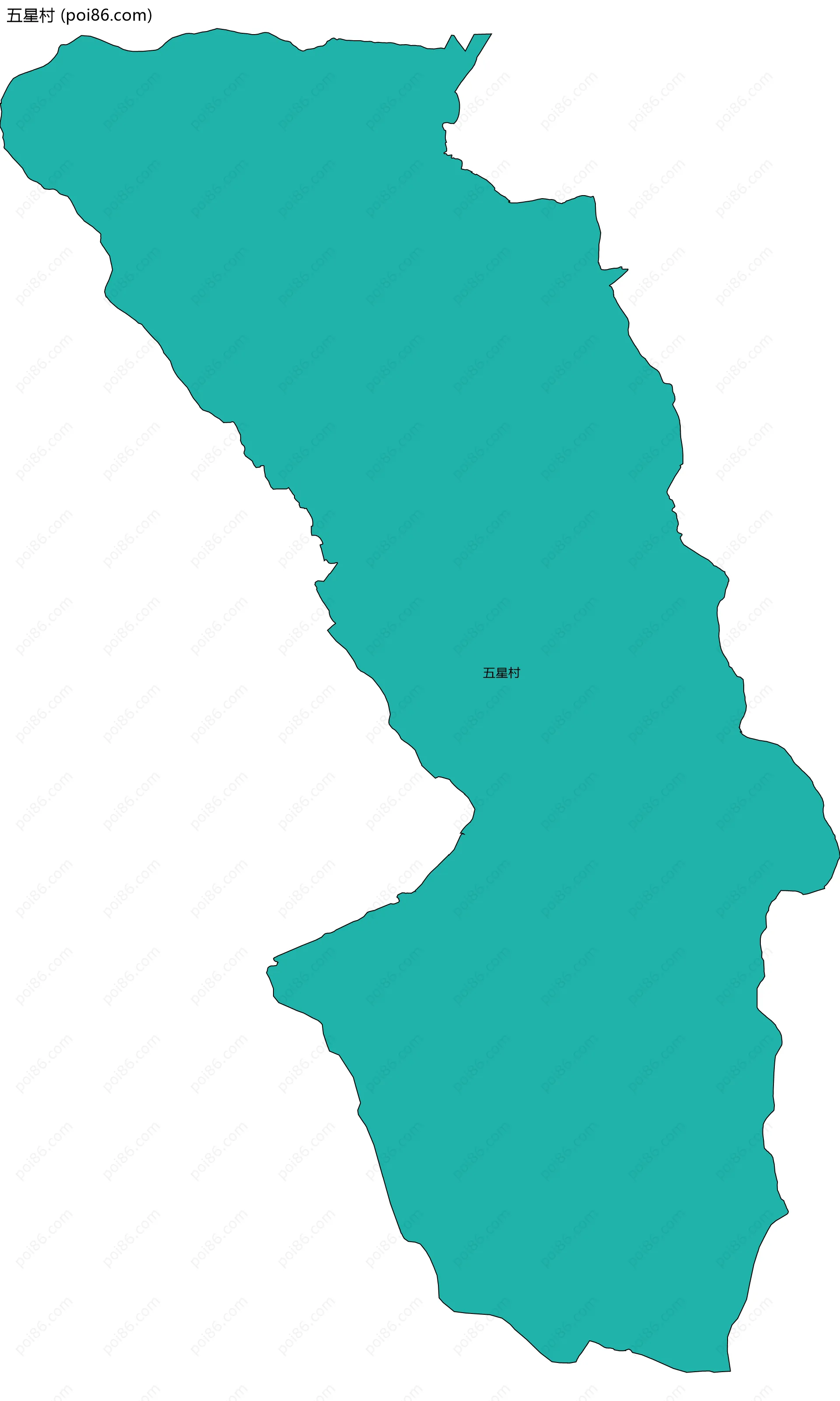 五星村边界地图