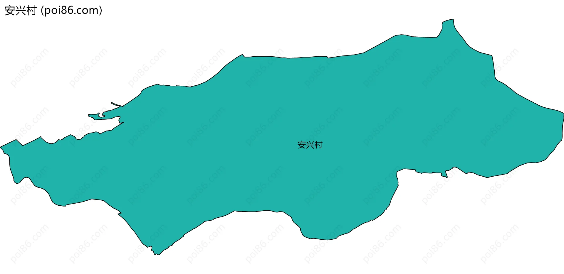 安兴村边界地图