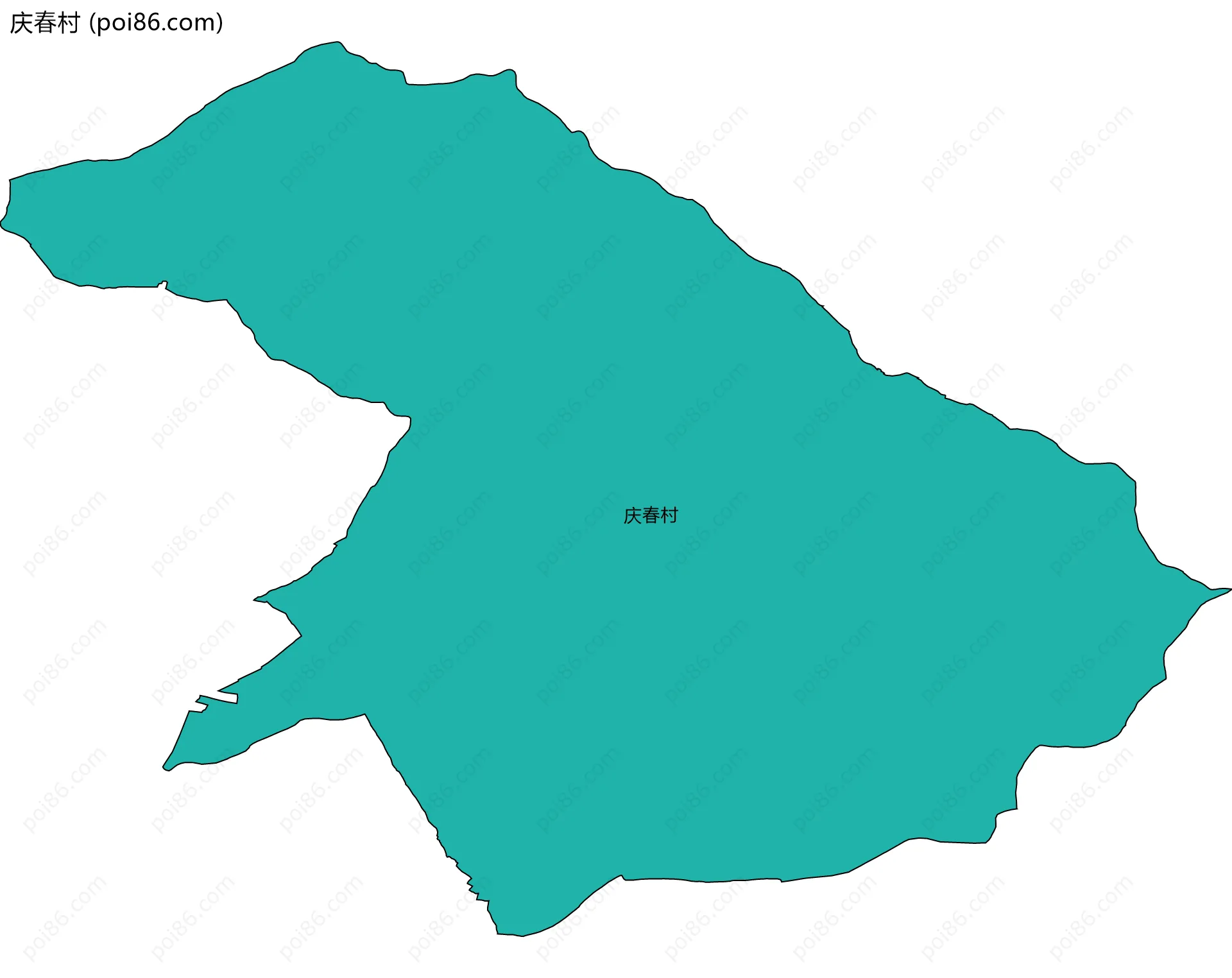 庆春村边界地图