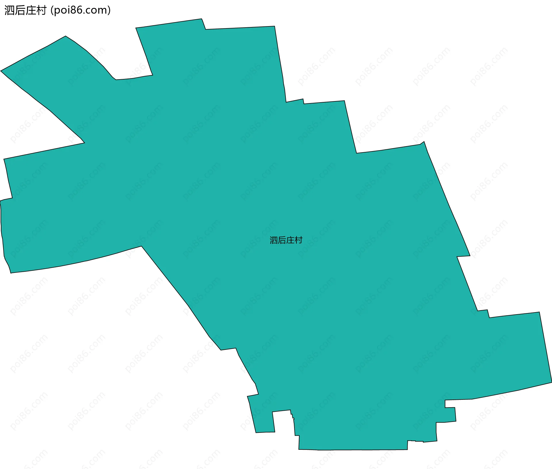 泗后庄村边界地图