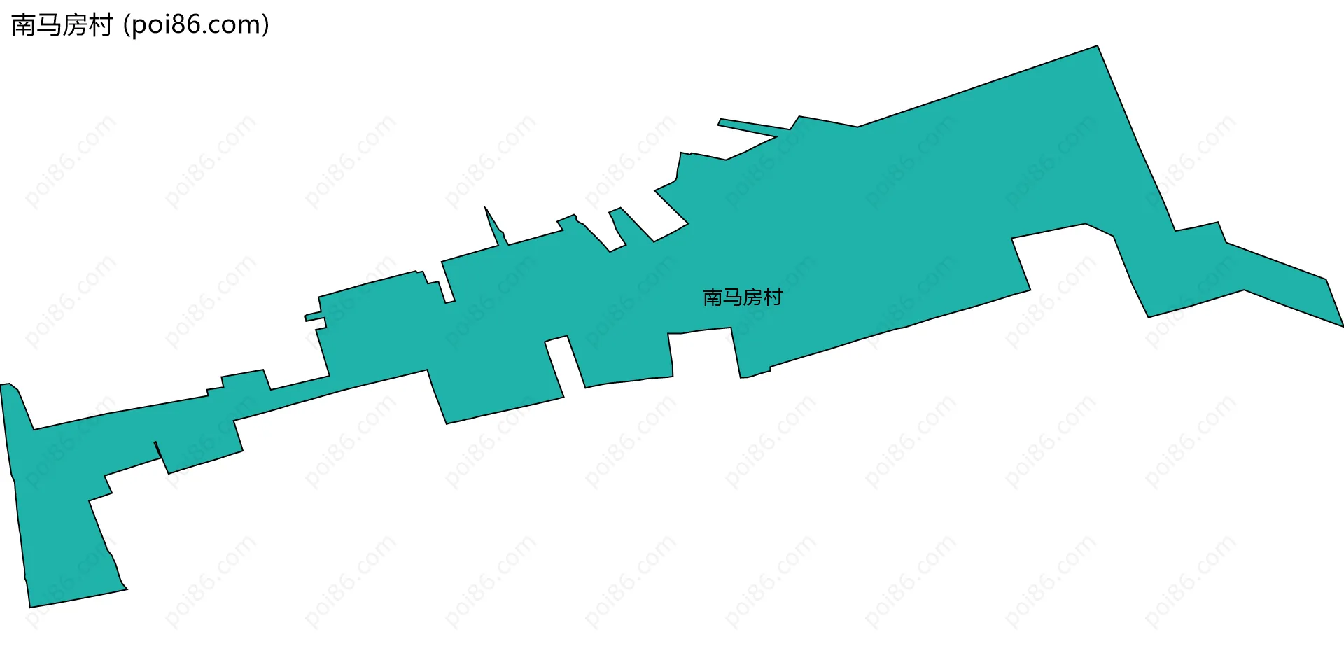 南马房村边界地图
