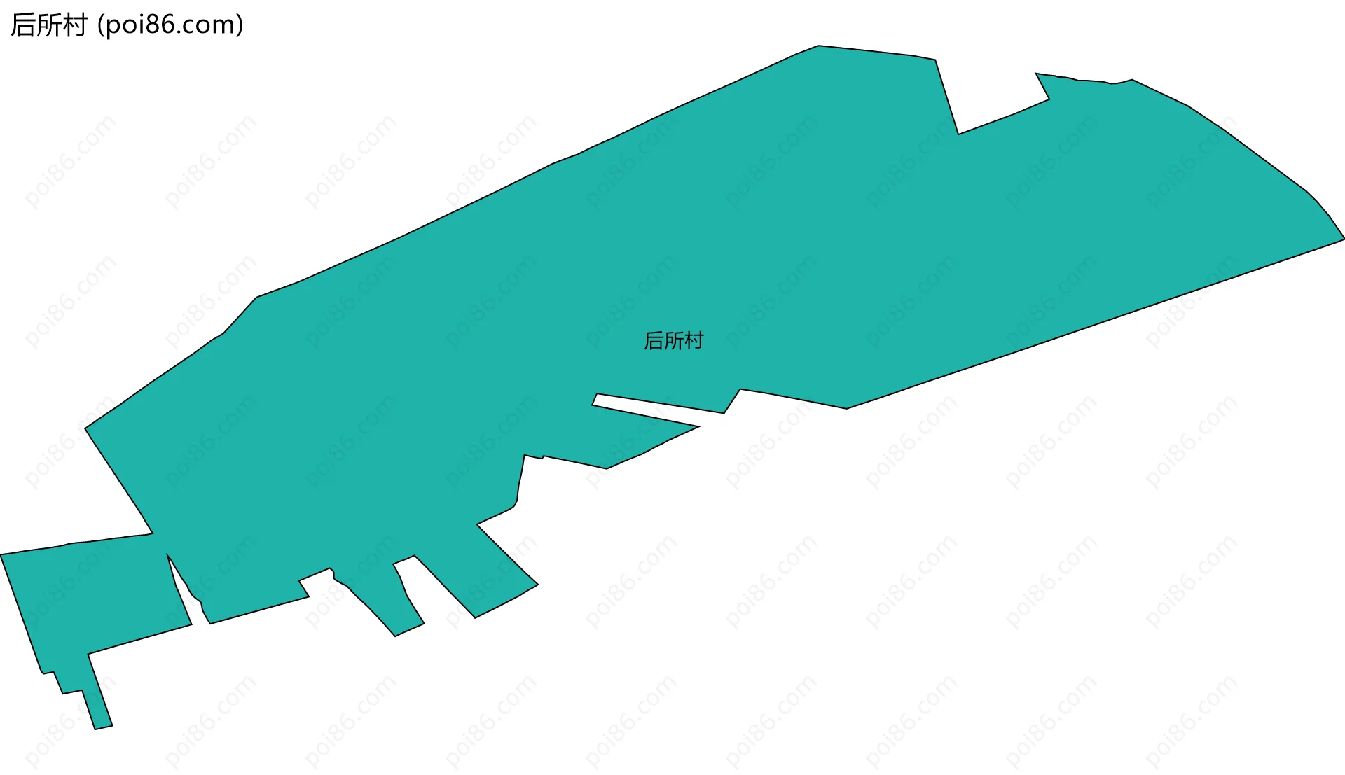 后所村边界地图