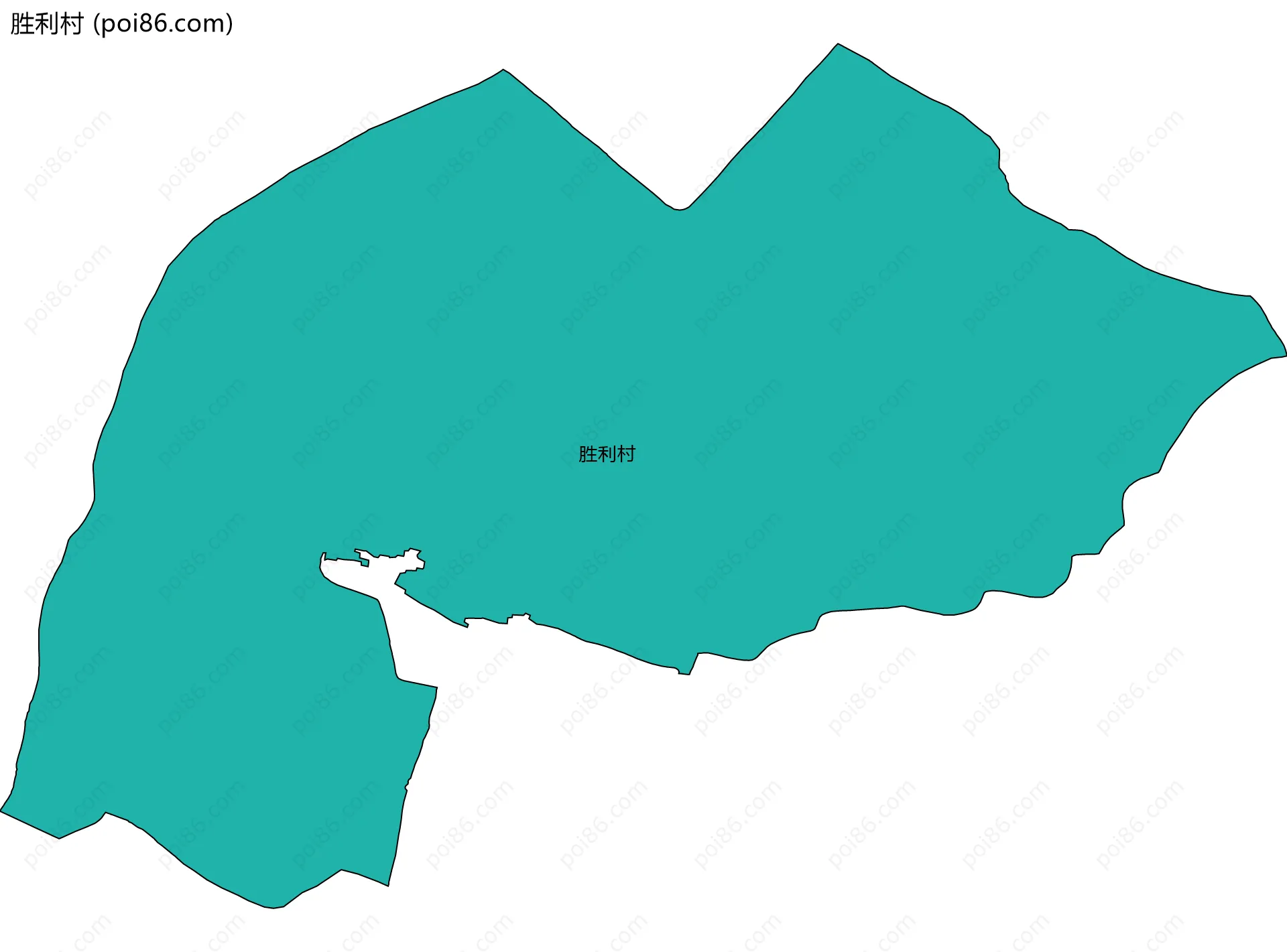 胜利村边界地图