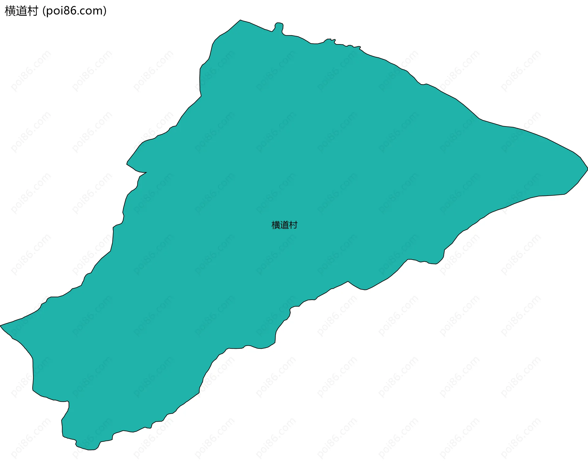 横道村边界地图