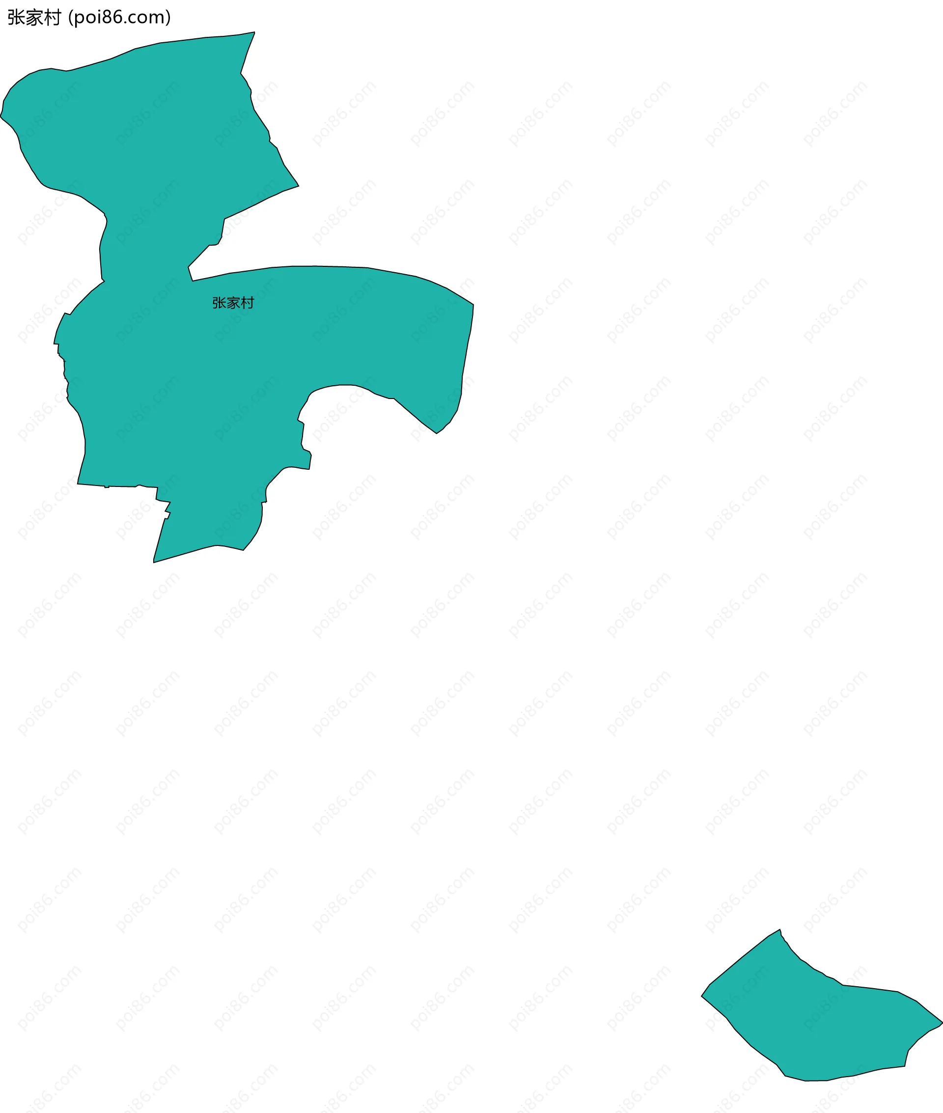 张家村边界地图