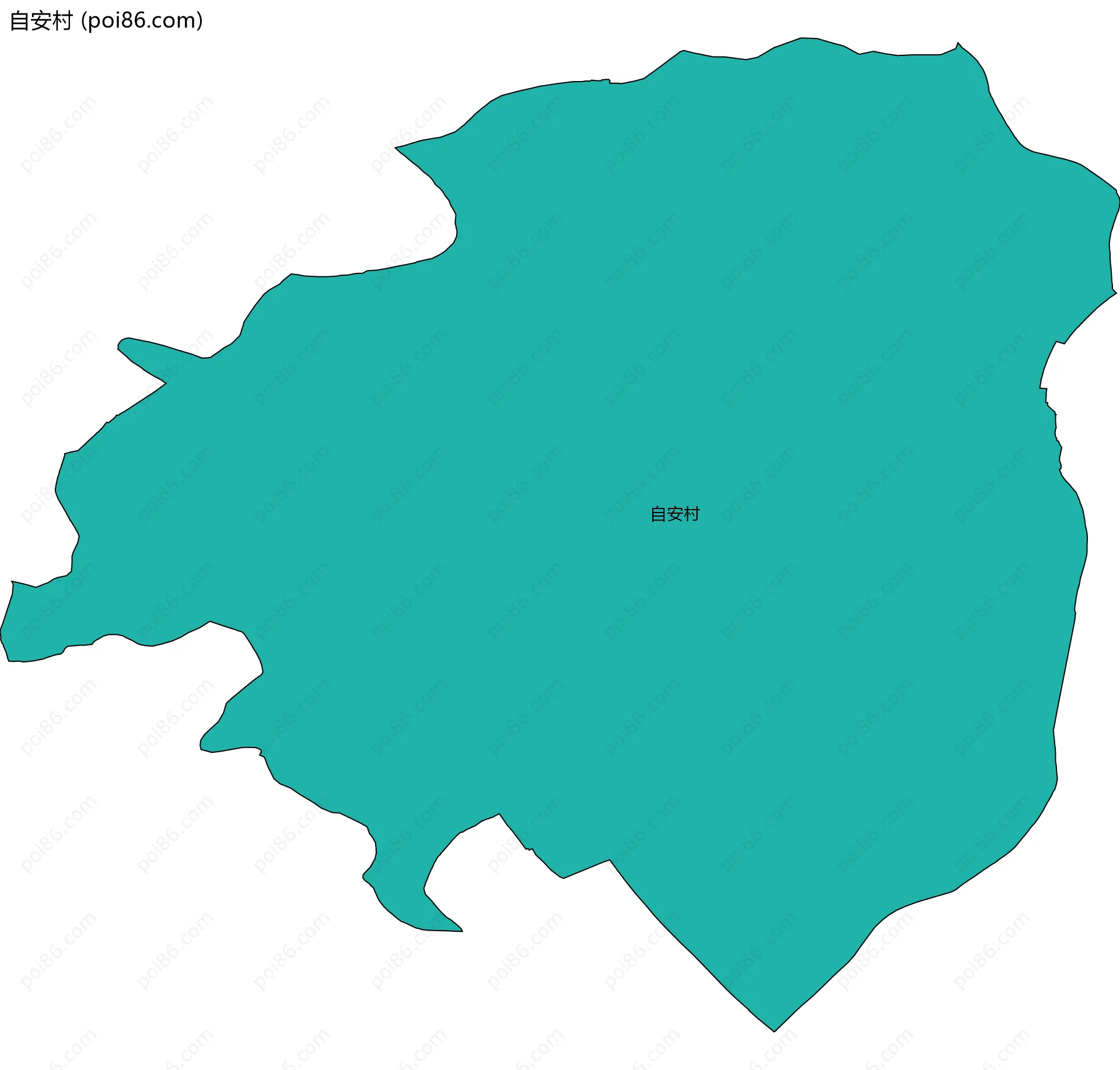自安村边界地图