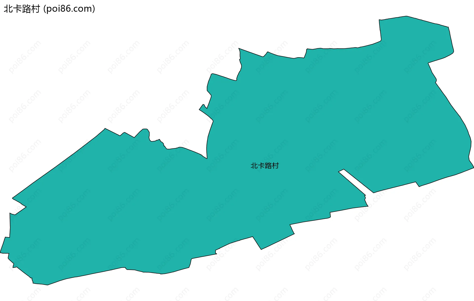 北卡路村边界地图