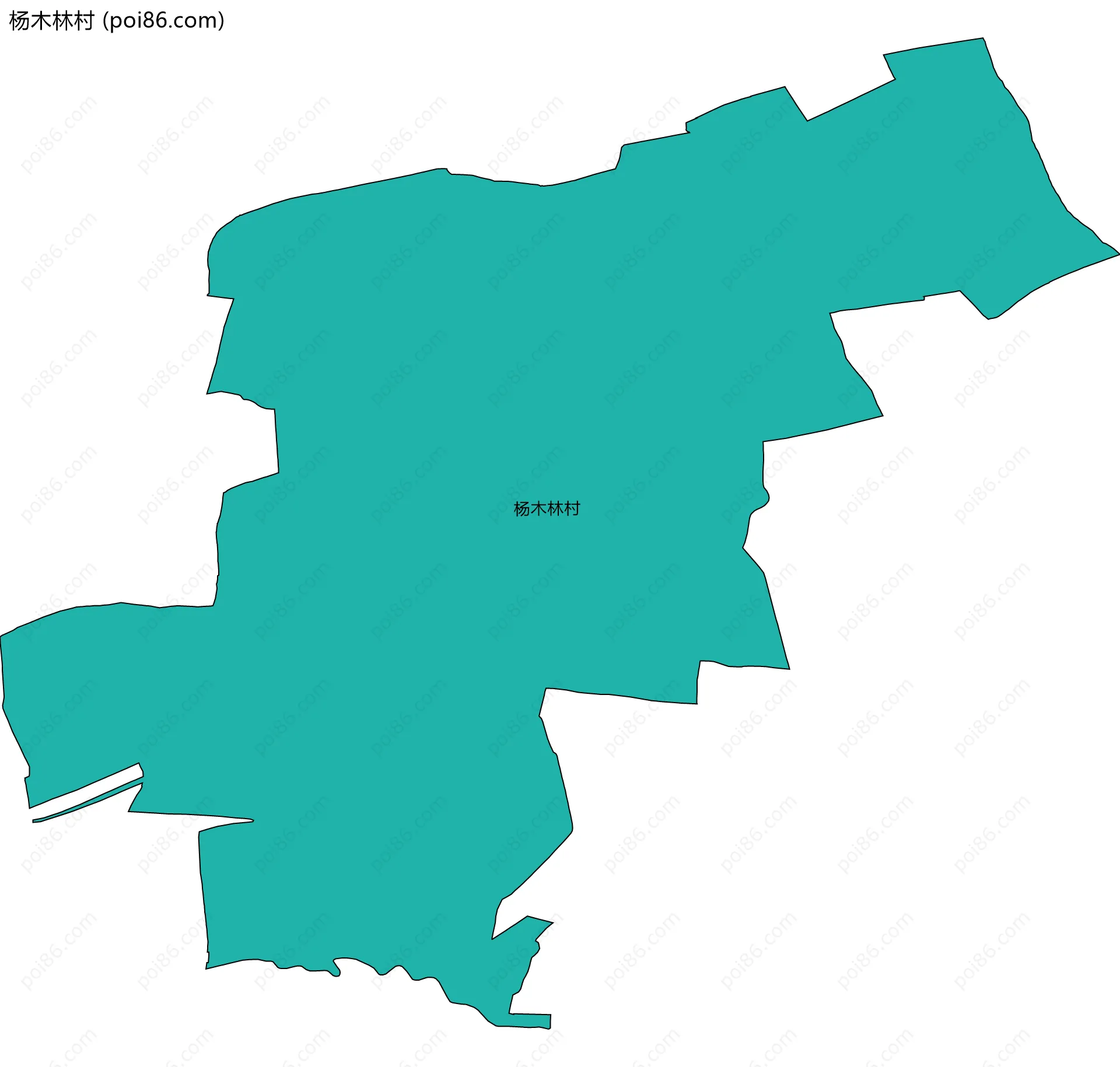 杨木林村边界地图