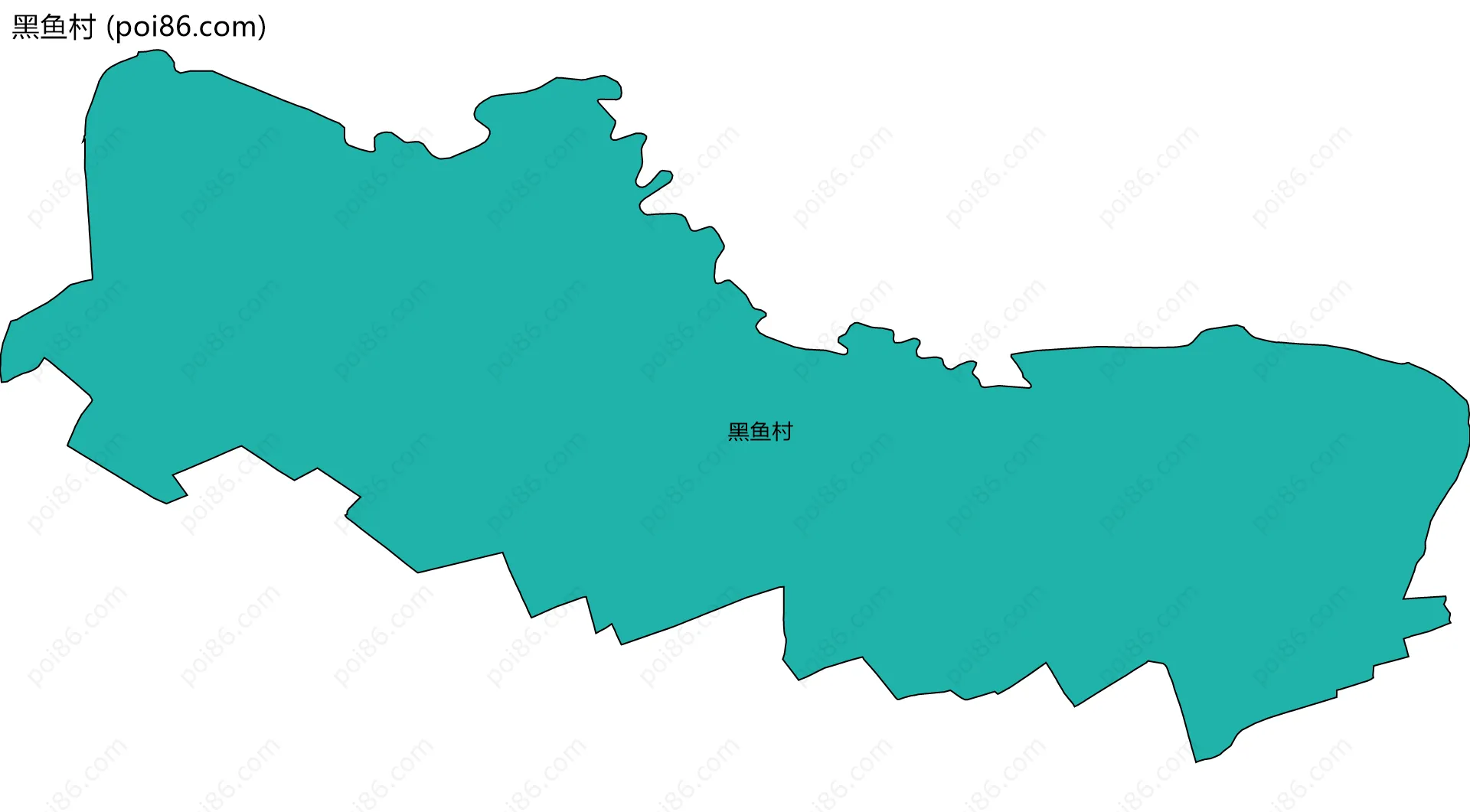 黑鱼村边界地图