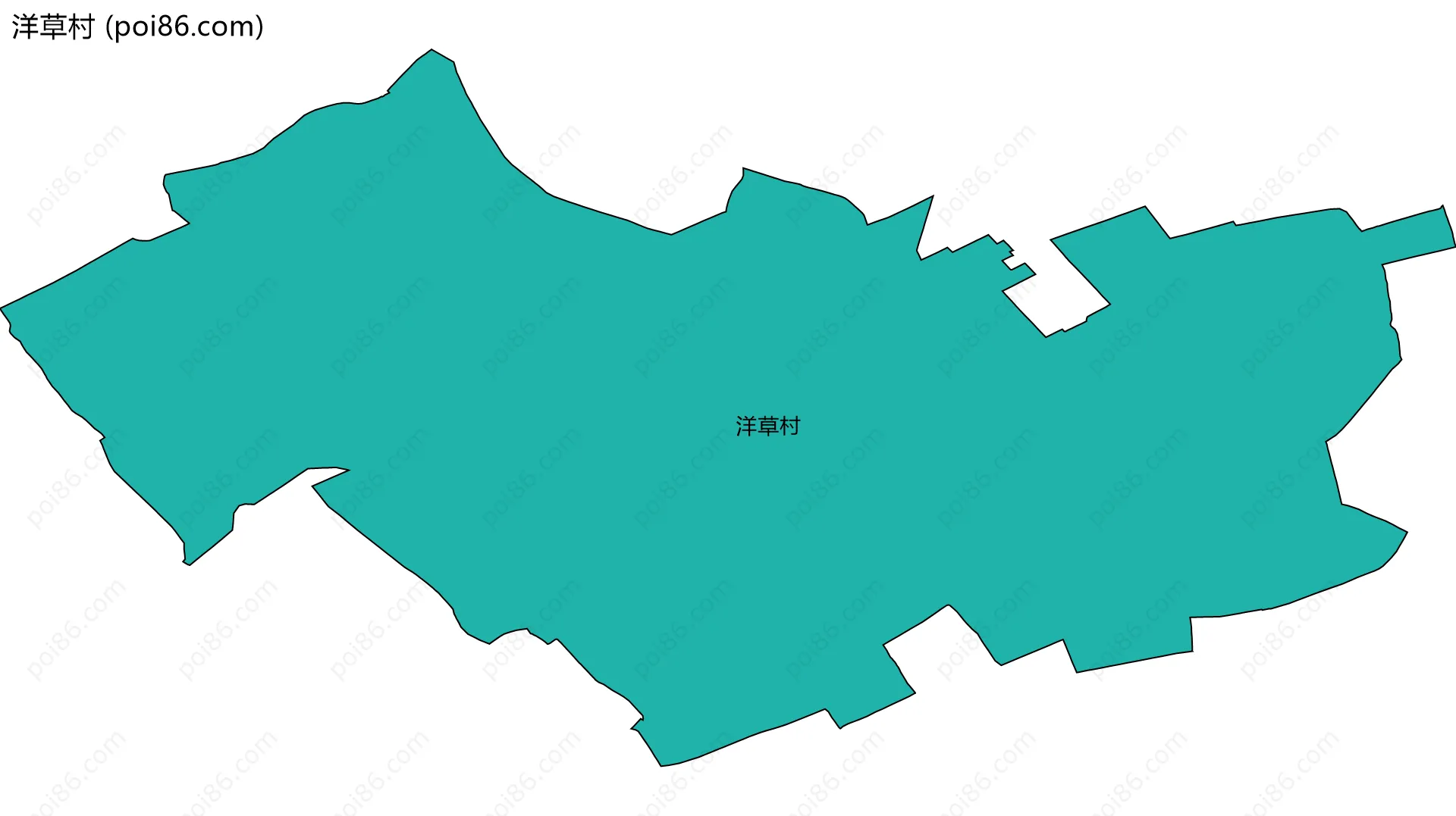 洋草村边界地图