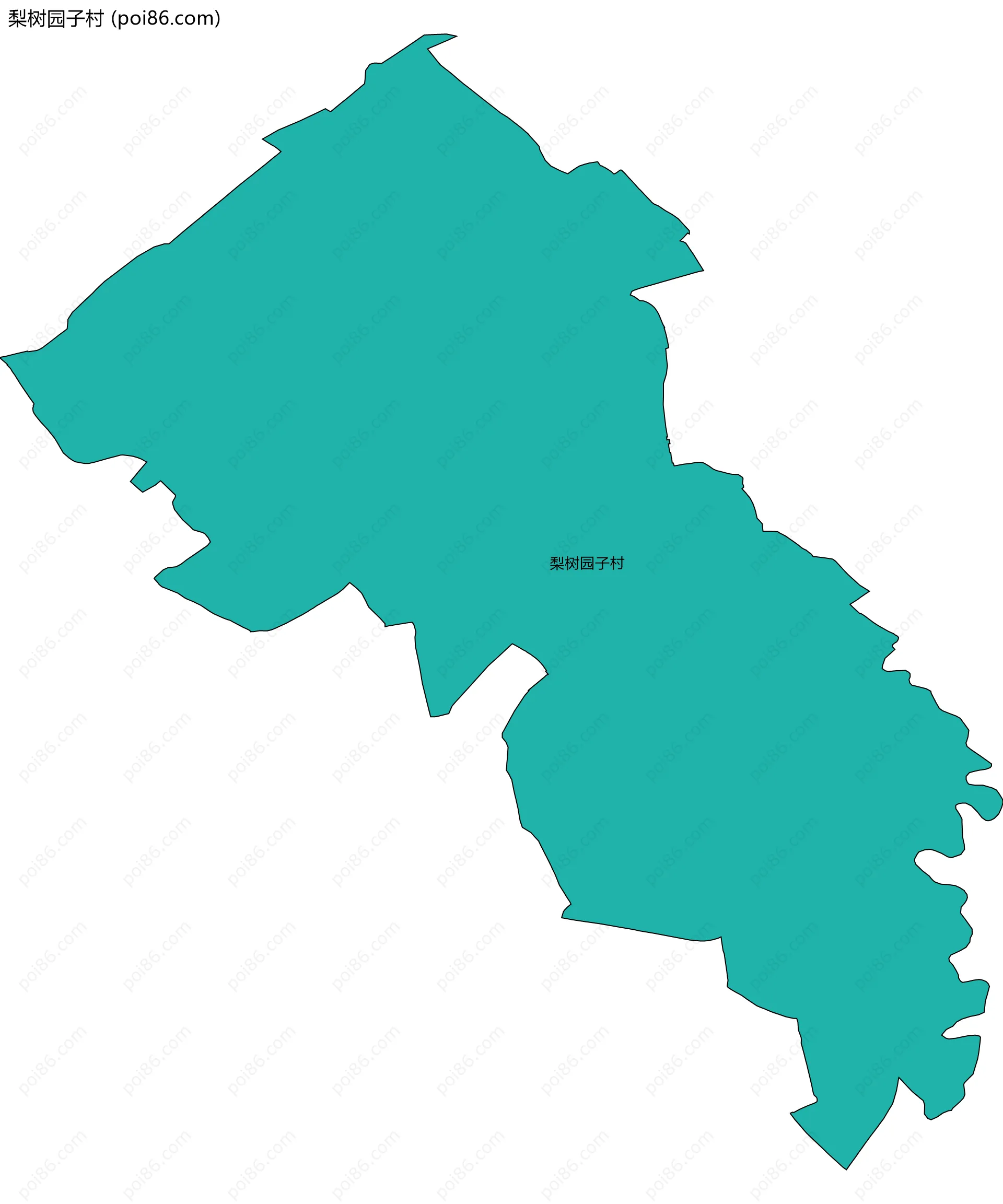 梨树园子村边界地图