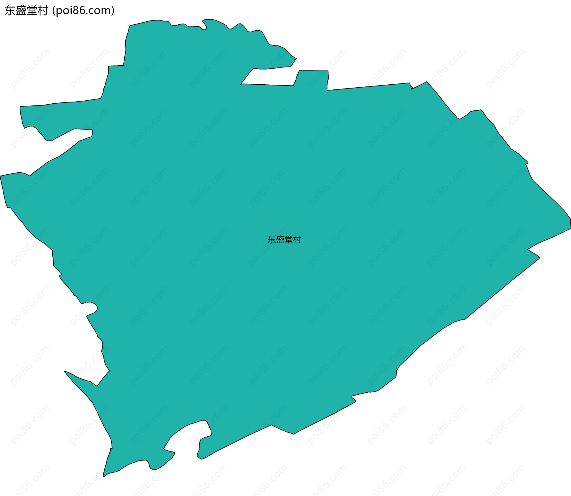 东盛堂村边界地图