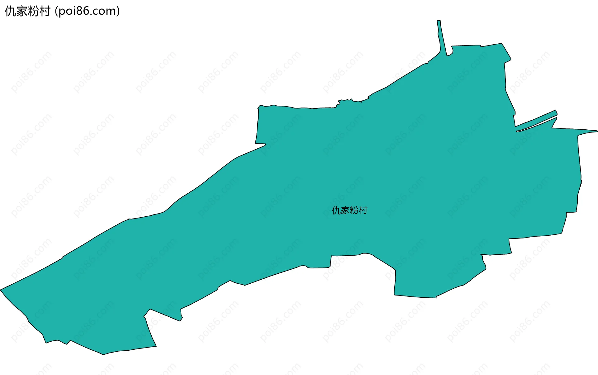 仇家粉村边界地图