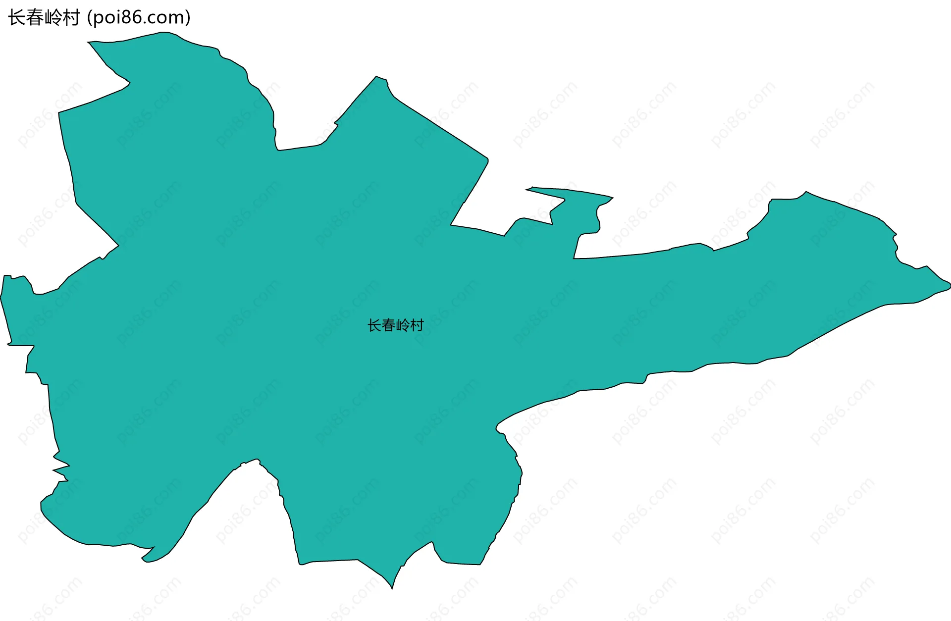 长春岭村边界地图