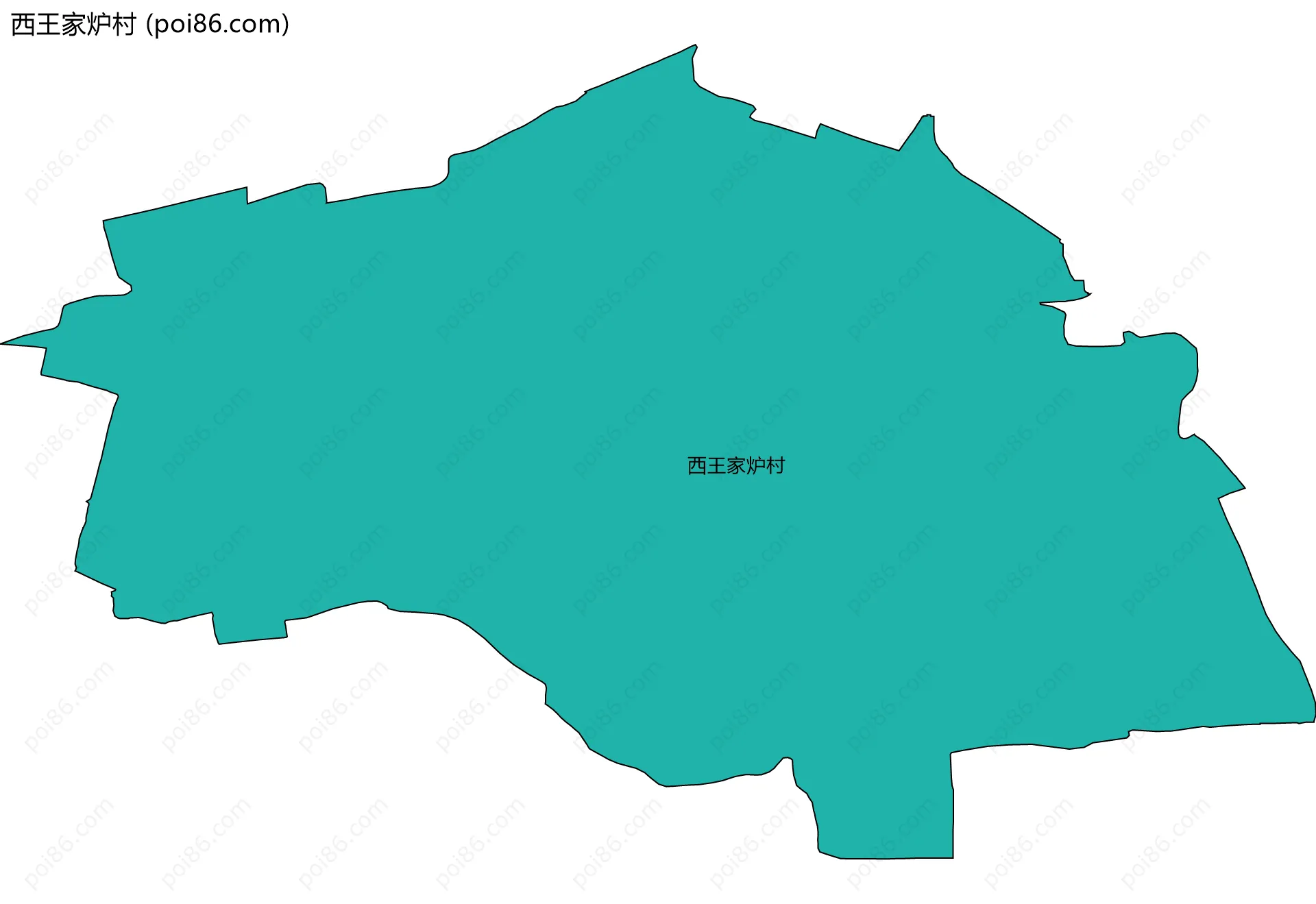 西王家炉村边界地图