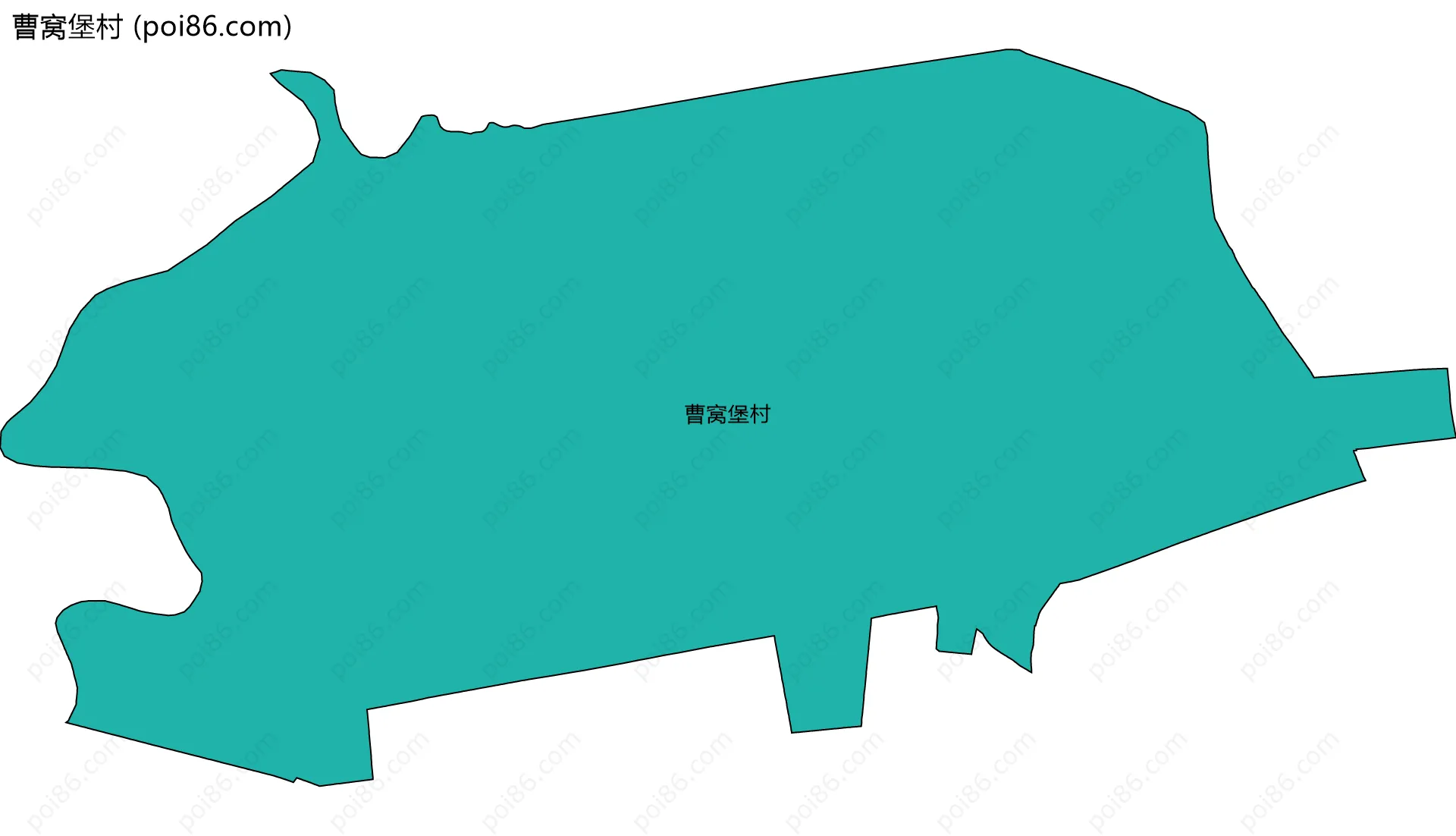 曹窝堡村边界地图
